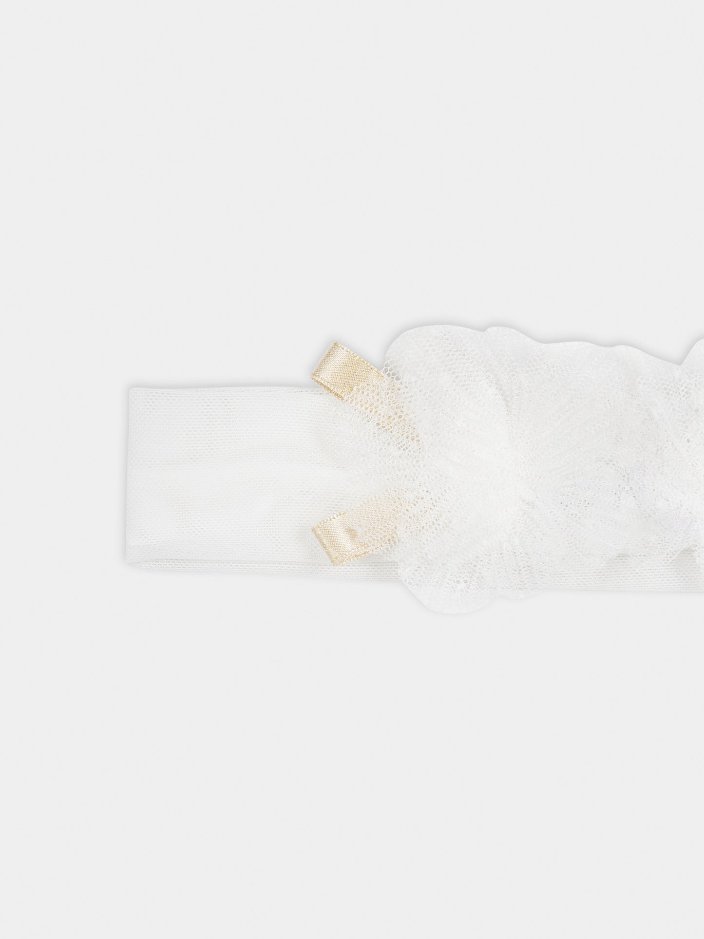 Fascia per capelli avorio per neonata,Mayoral,10677 071