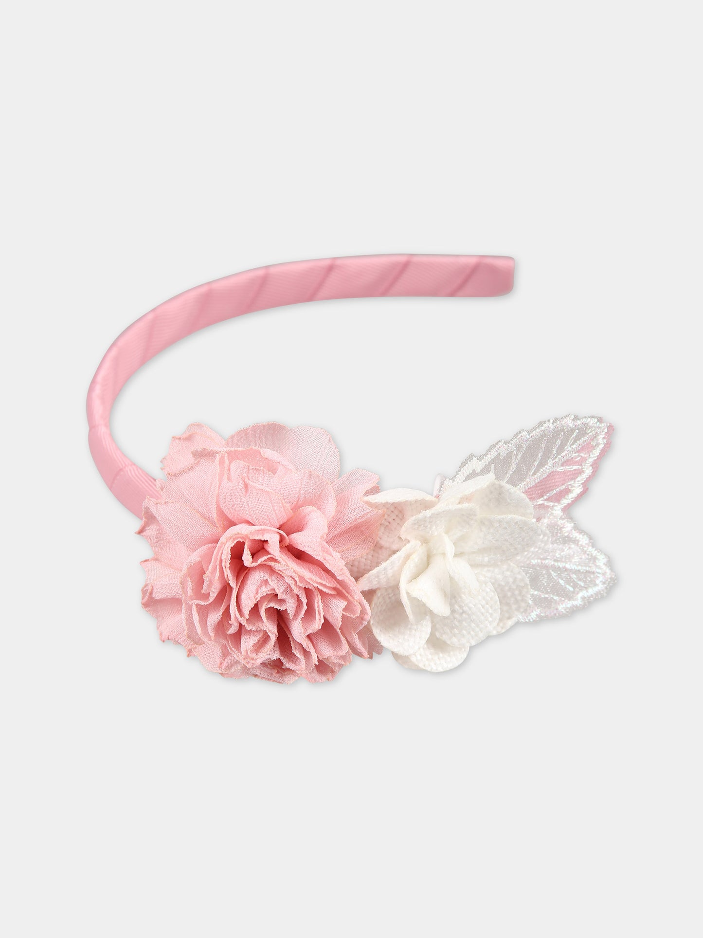 Cerchietto rosa per bambina con fiori,Mayoral,10676 065