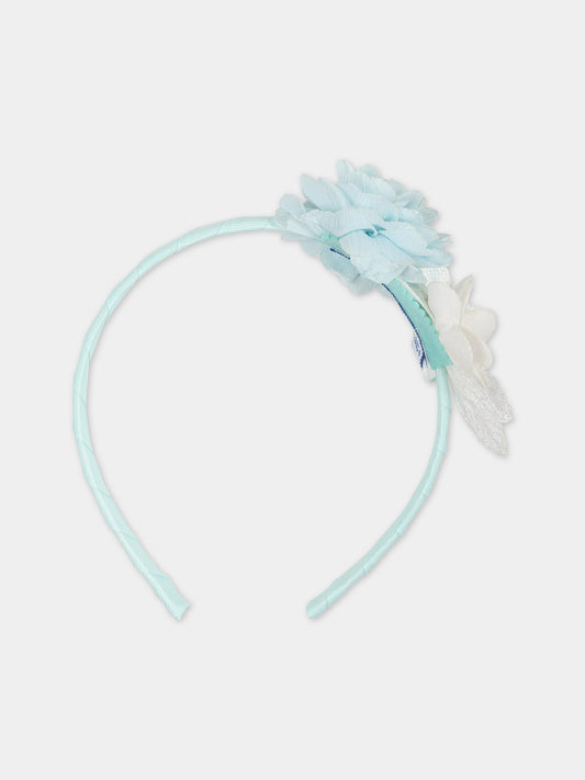 Cerchietto verde per bambina con fiori,Mayoral,10676 066