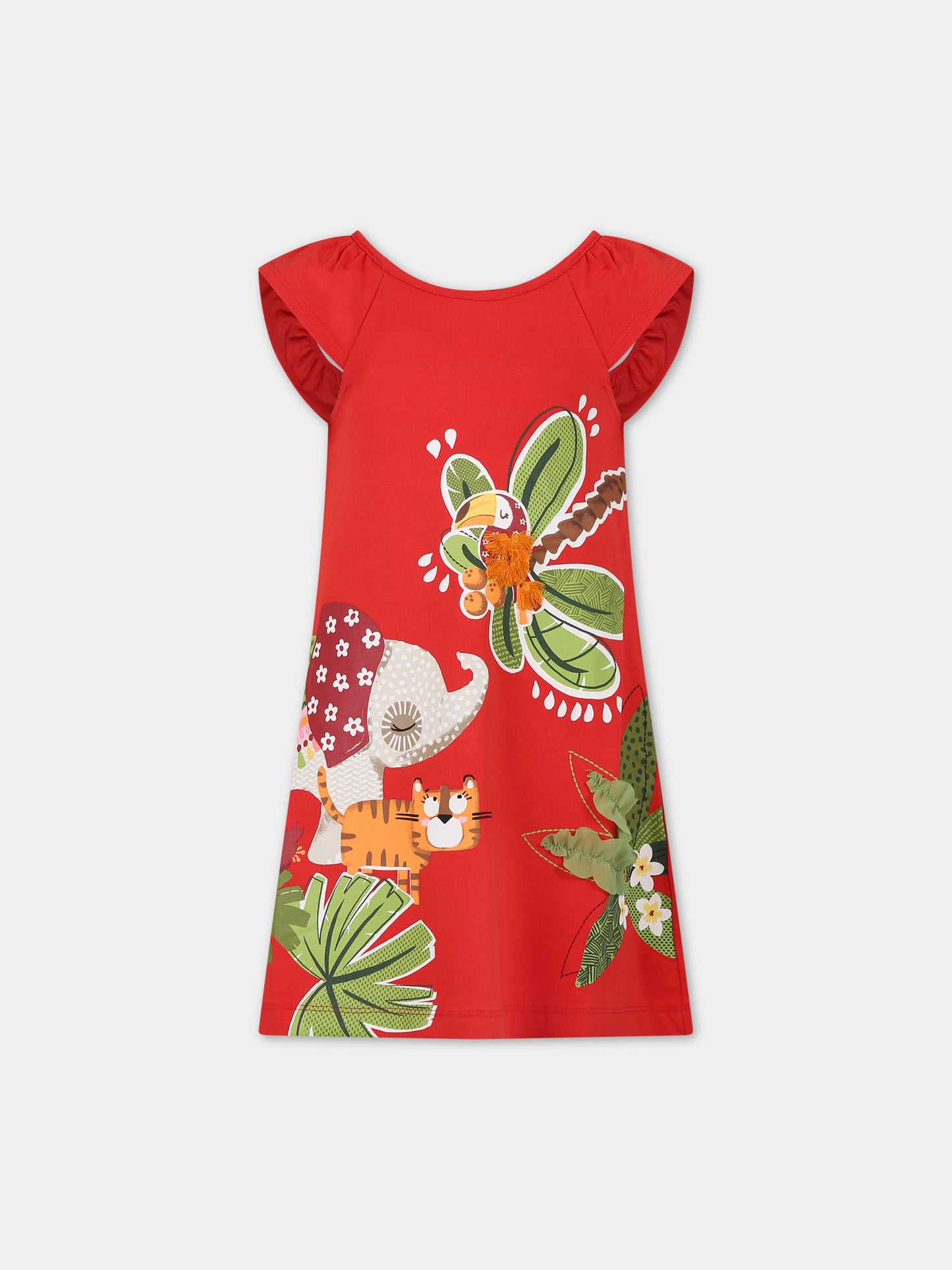 Vestito multicolor per bambina,Mayoral,3944 090