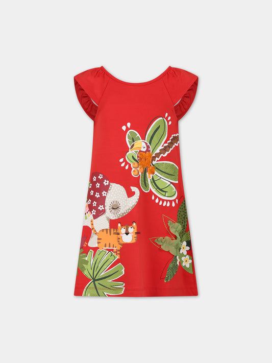 Vestito multicolor per bambina,Mayoral,3944 090