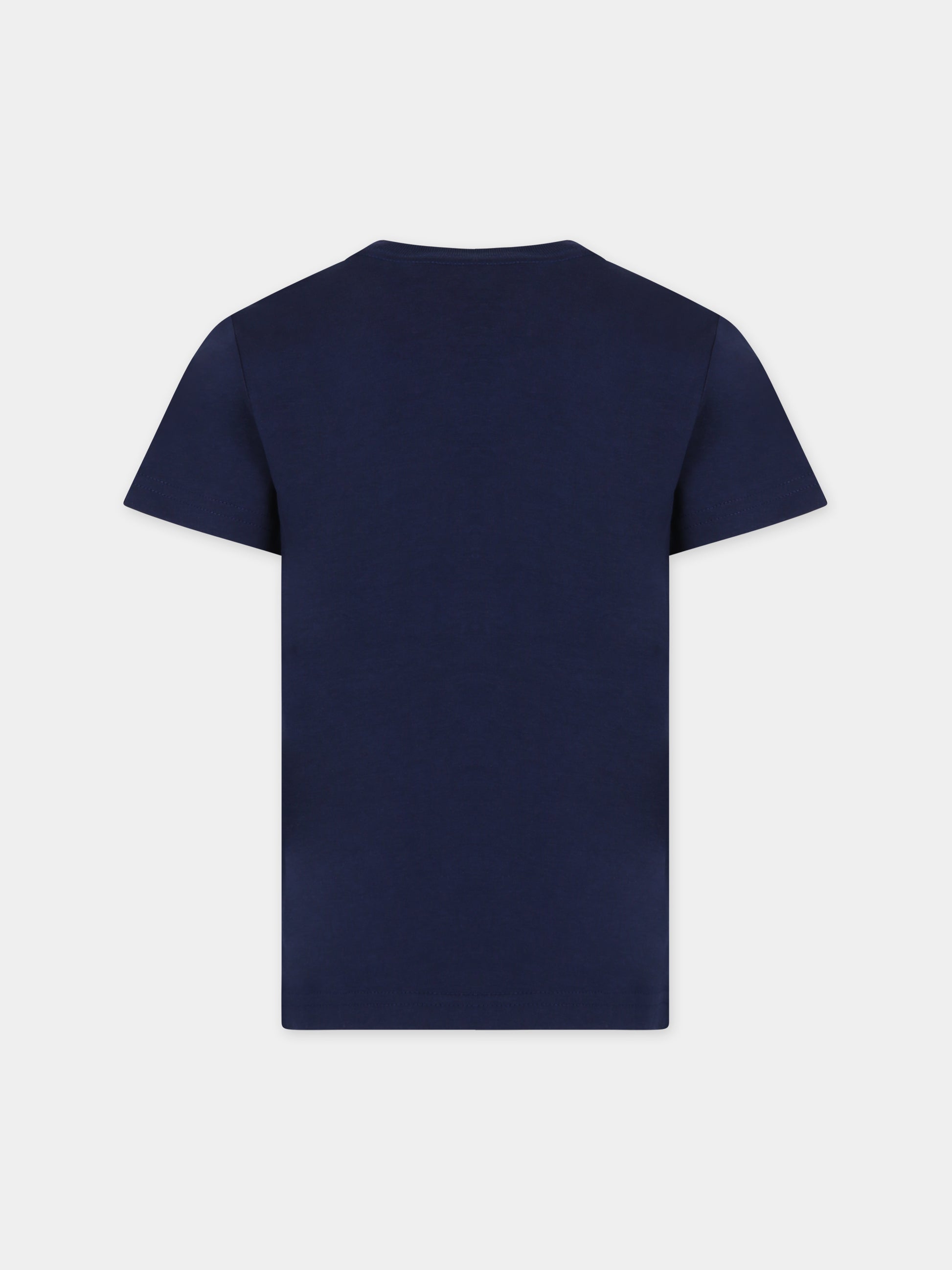 T-shirt blu per bambino con Polo Bear,Ralph Lauren Kids,853828027