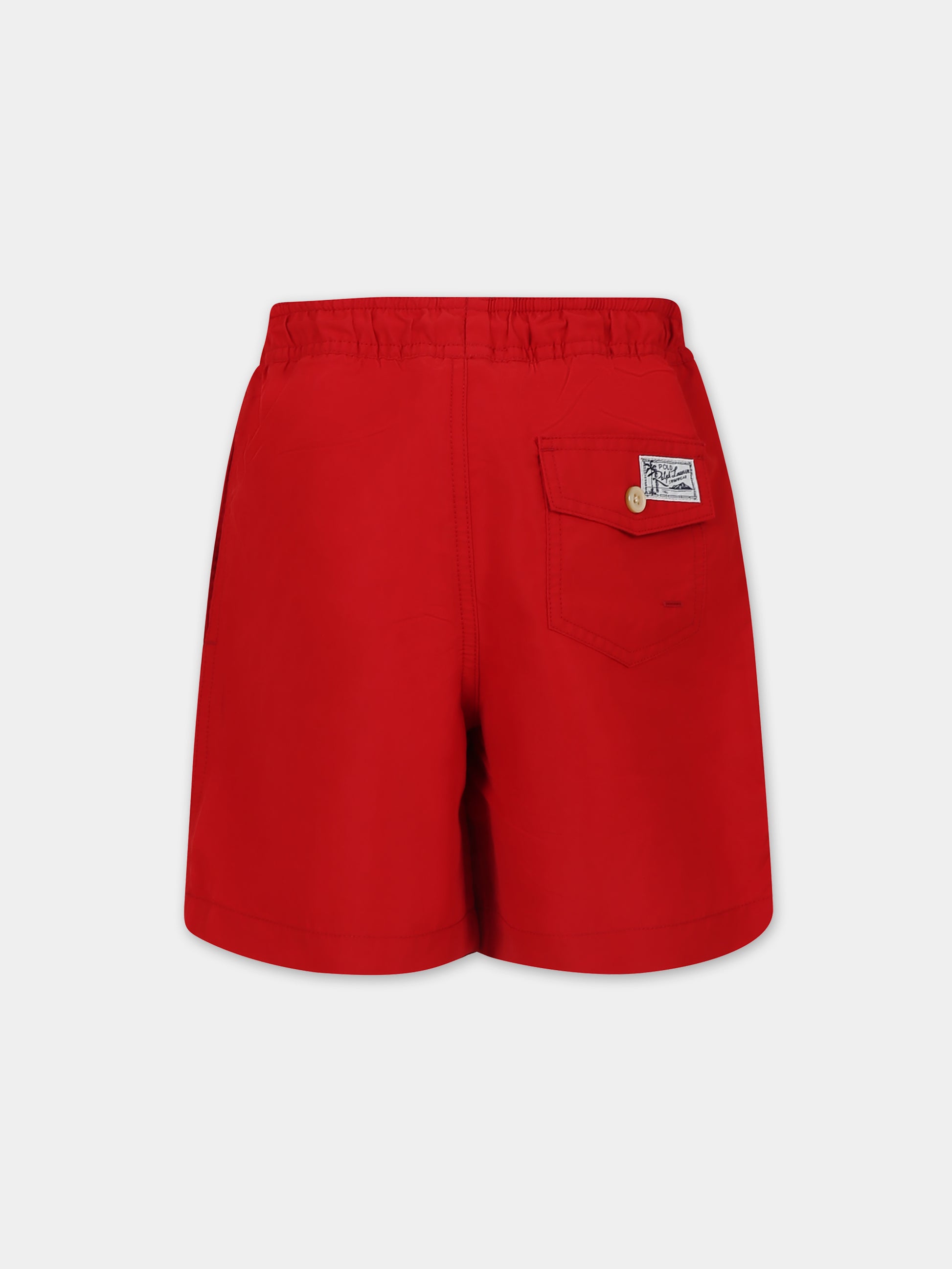 Boxer mare rosso per bambino con cavallino,Ralph Lauren Kids,905345001