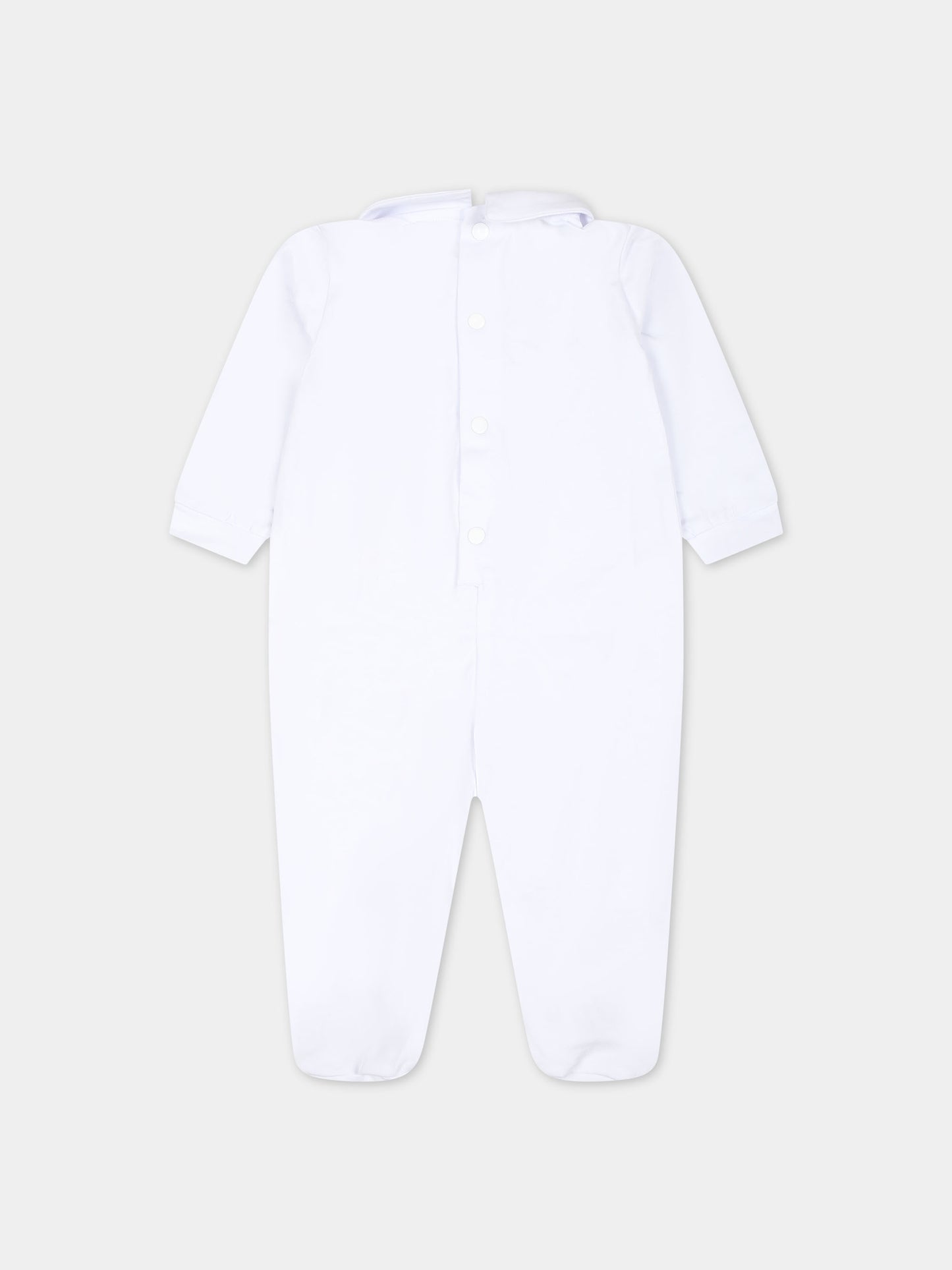 Tutina bianca per neonato con ricamo,Falcotto,001 6002211 01 0N01