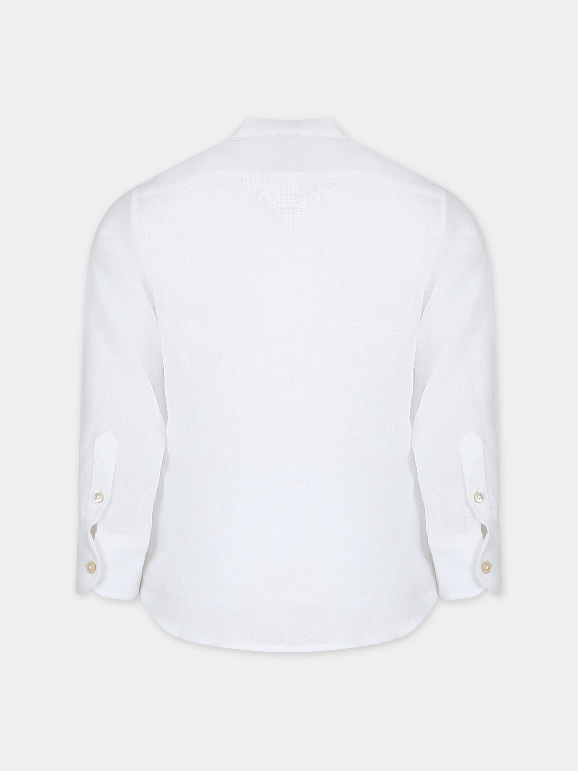 Camicia bianca per bambino con logo,Eleventy,EU5P20 I0217 101