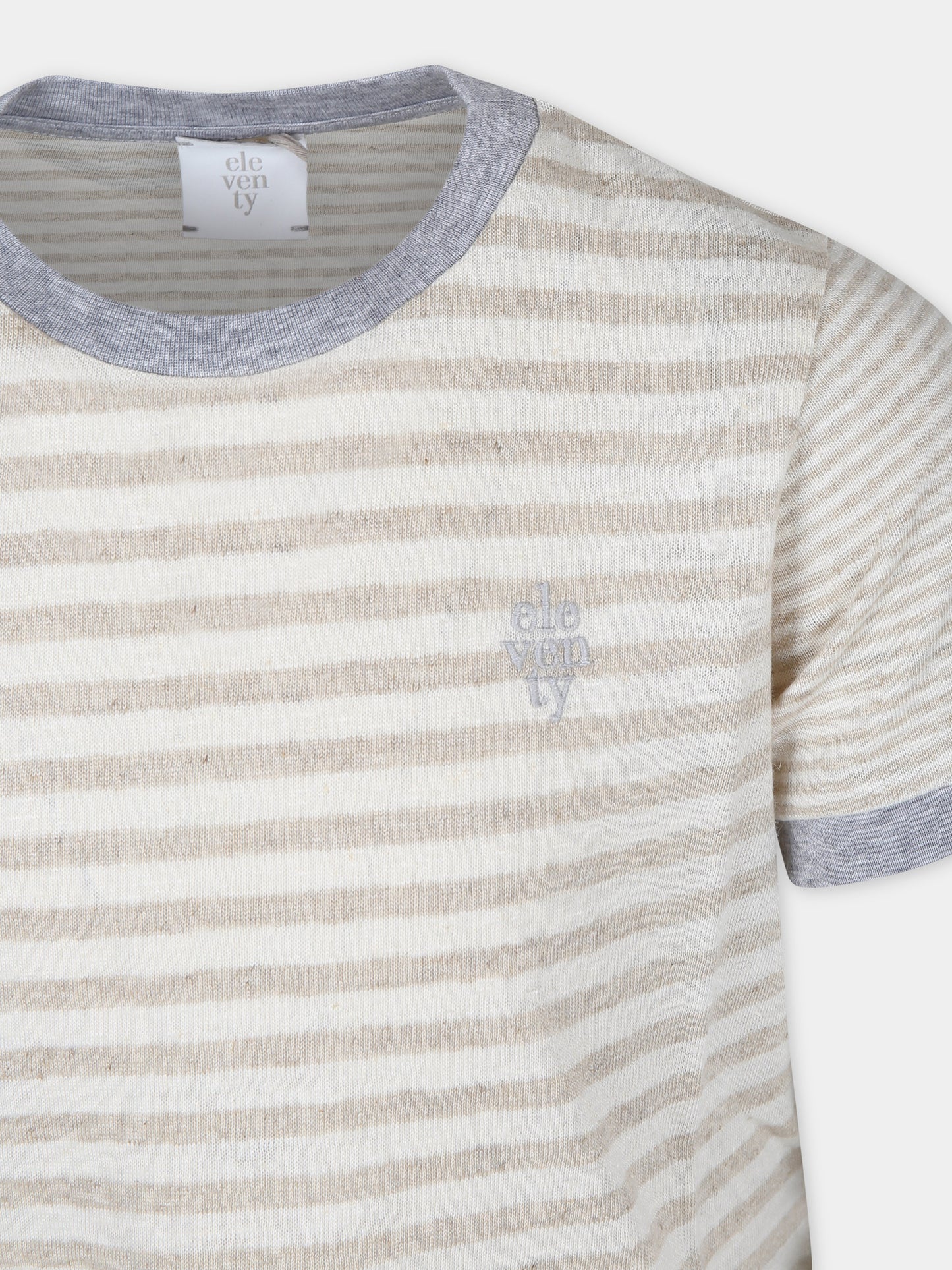 T-shirt grigia per bambino,Eleventy,EU8P51 J0404 167AV