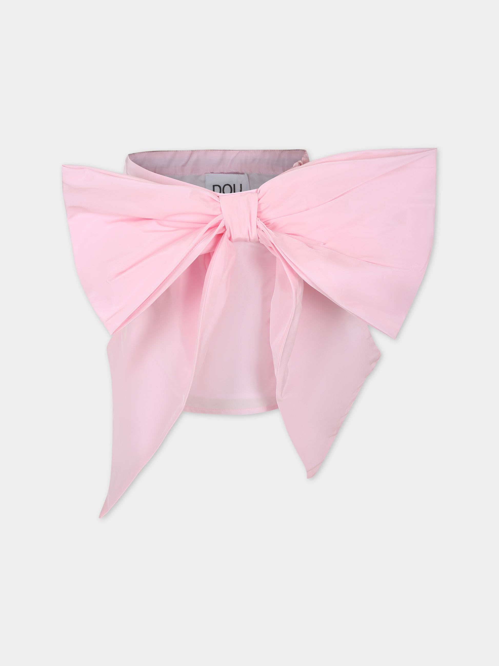 Gonna elegante rosa per bambina con fiocco,Douuod Kids,DU7A31 S0163 511