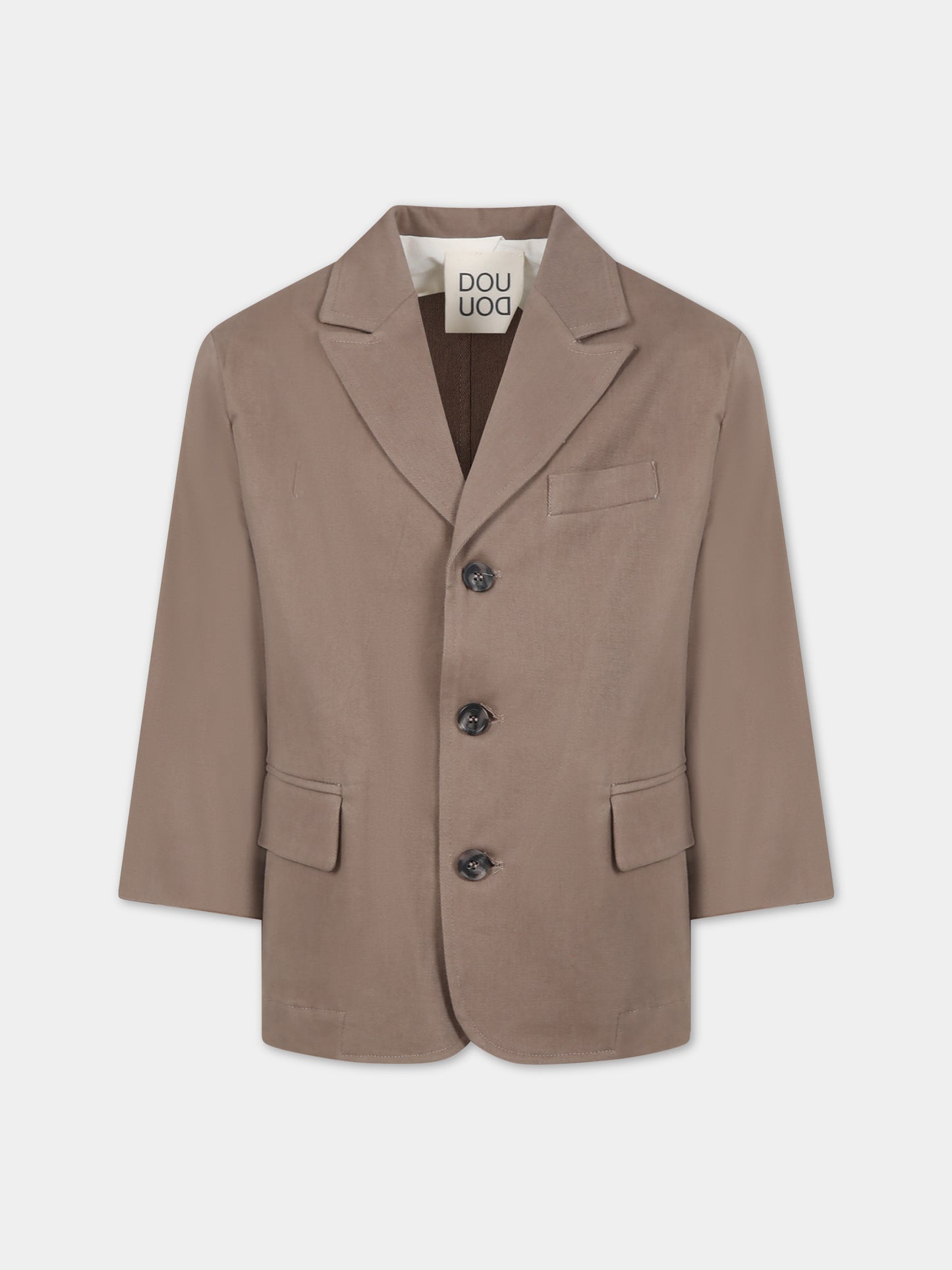 Giacca marrone per bambina,Douuod Kids,DU2P14 G0073 343