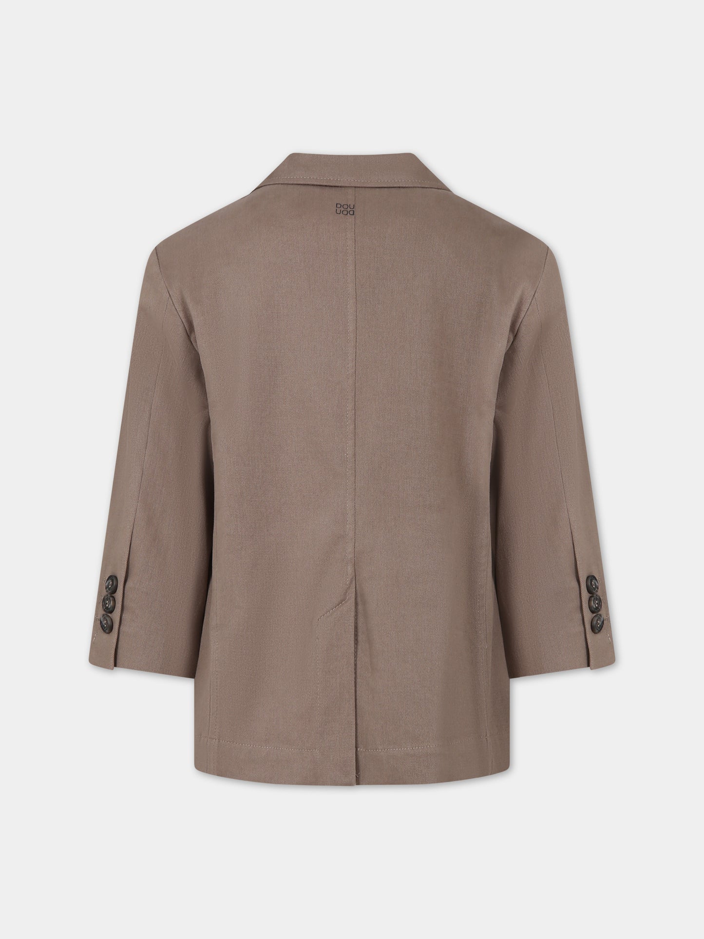 Giacca marrone per bambina,Douuod Kids,DU2P14 G0073 343