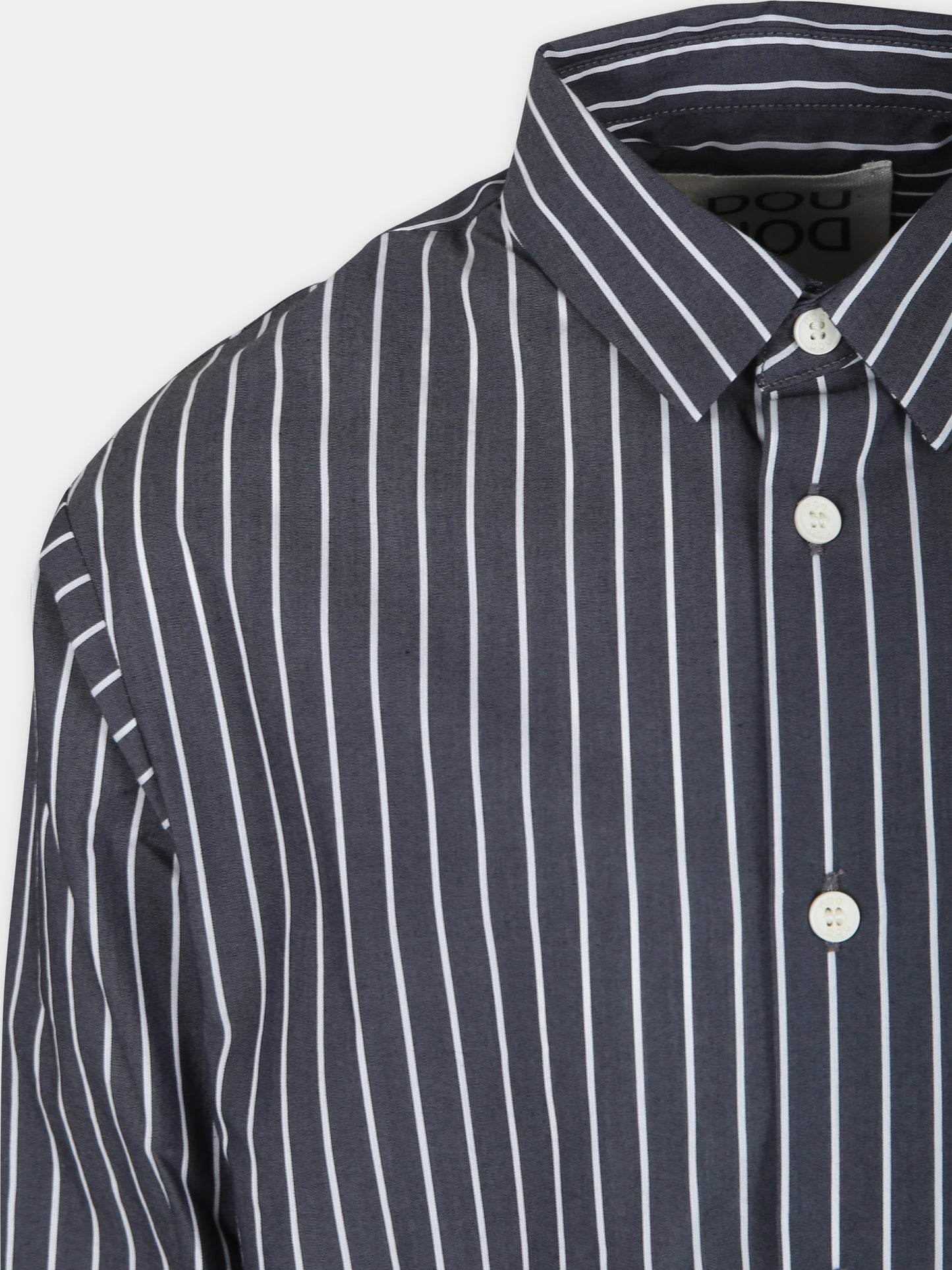 Camicia nera per bambino con logo,Douuod Kids,DU5A00 P0367 930BC