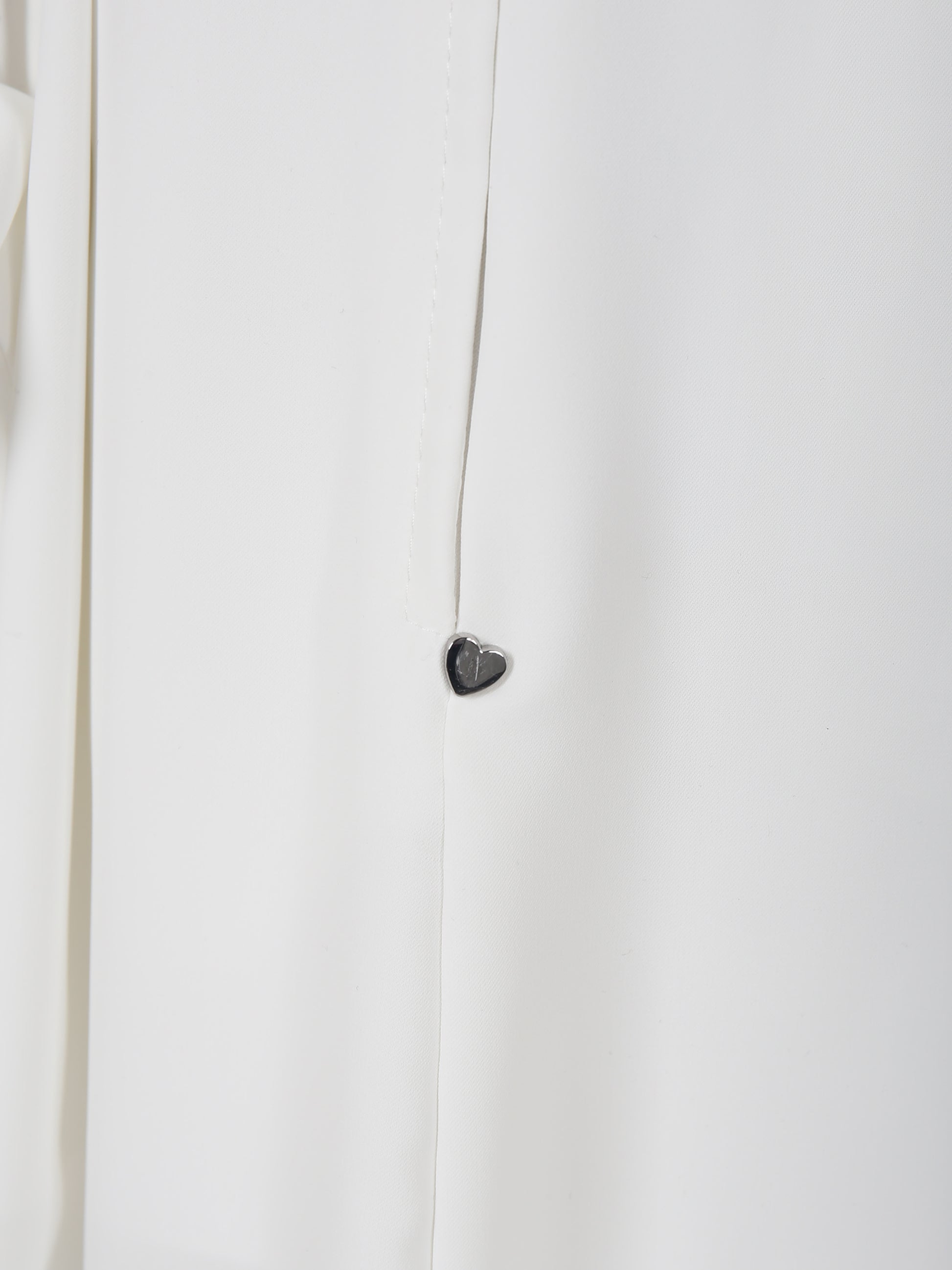 Pantaloni bianchi per bambina con cintura con fiocco,Monnalisa,71C406 3113 0001