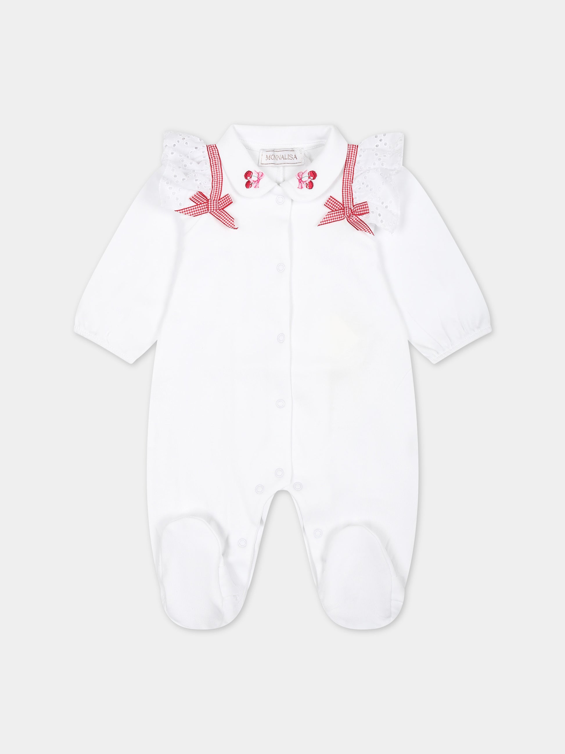 Tutina bianca per neonata,Monnalisa,35C213 3000 9943