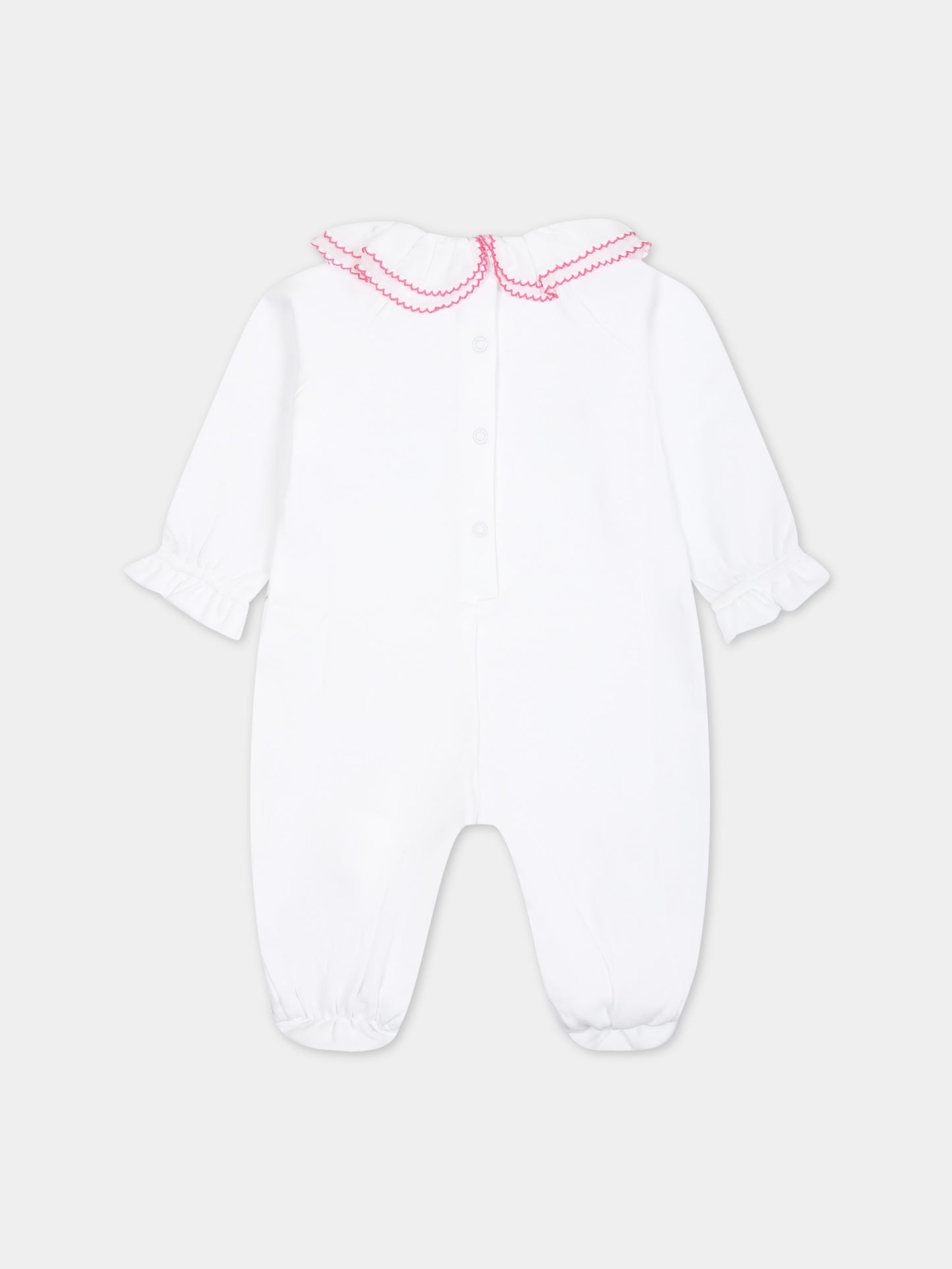 Tutina bianca per neonata con orsetti,Monnalisa,35C210 3000 0099