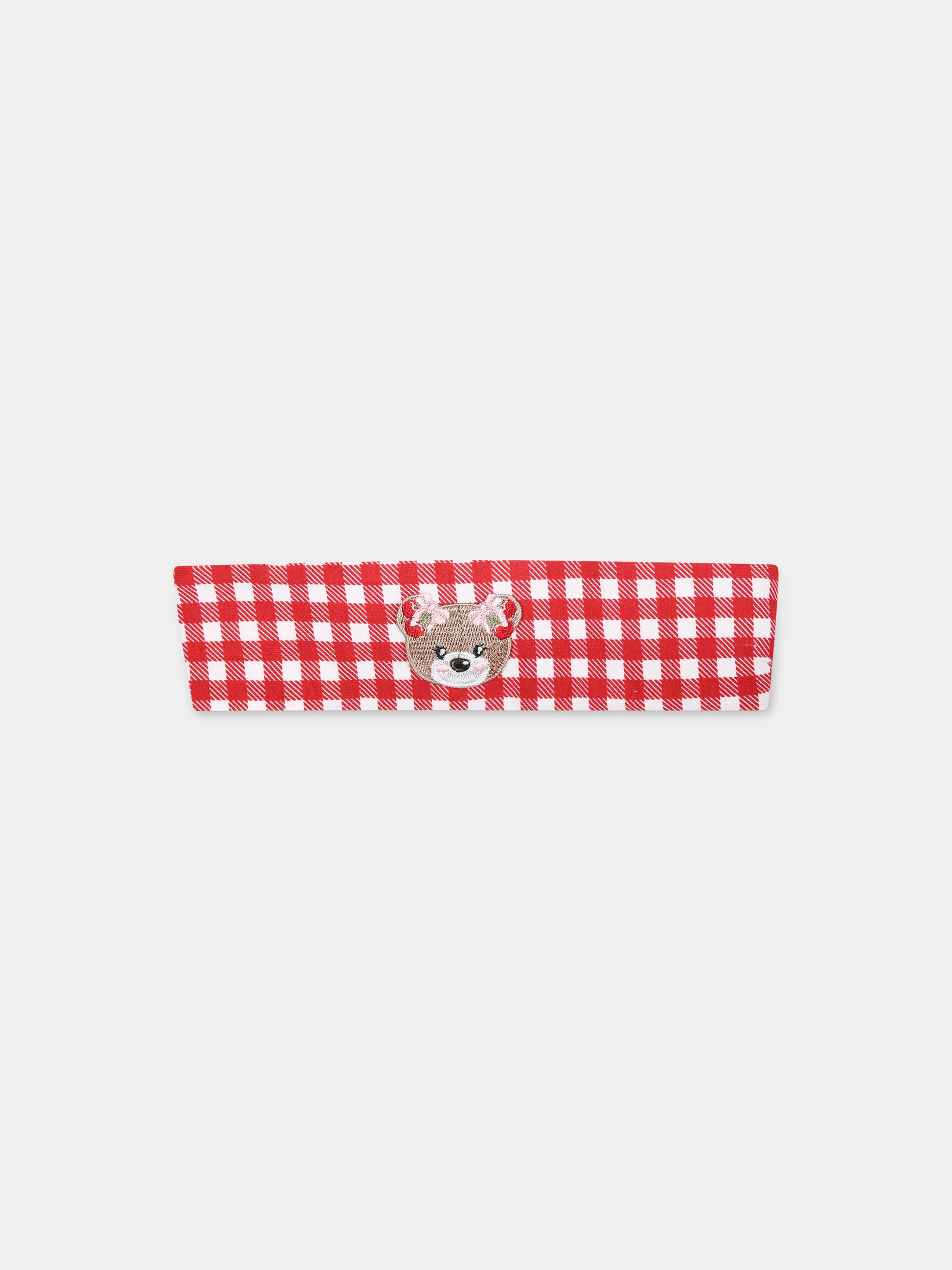 Fascia rossa per neonata con orso,Monnalisa,39C009 3671 9944