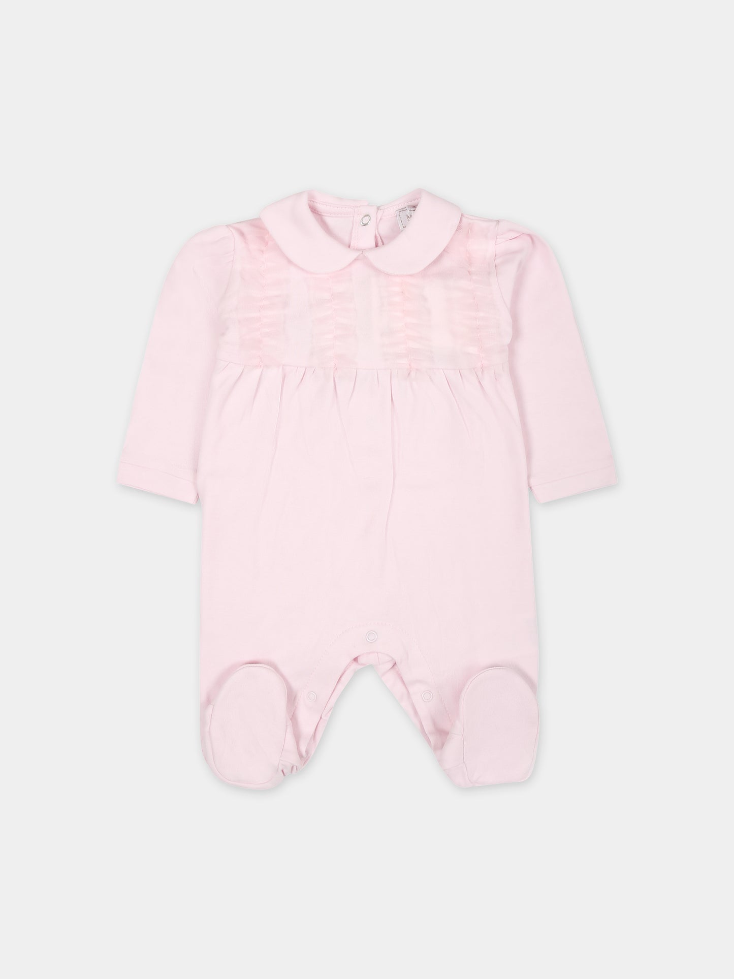 Set per neonata con cuore e rouches,Monnalisa,35C507 3000 0091