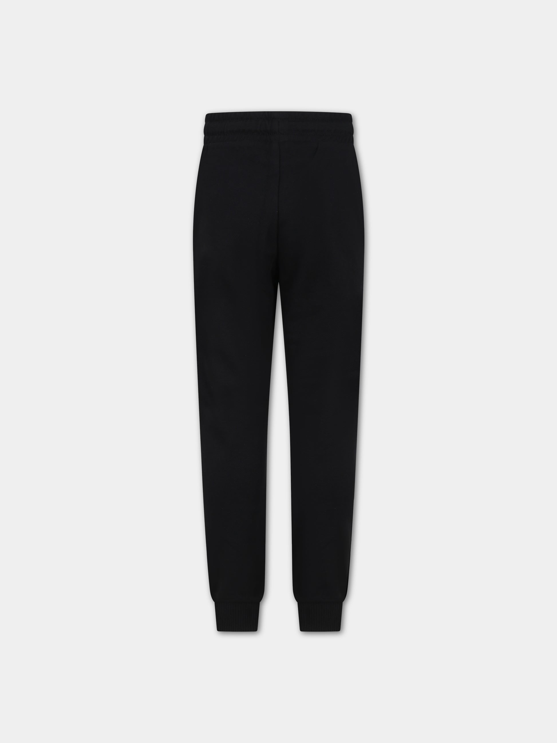 Pantaloni neri per bambini con Teddy Bear e logo,Moschino Kids,HMP04R LCA34 60100