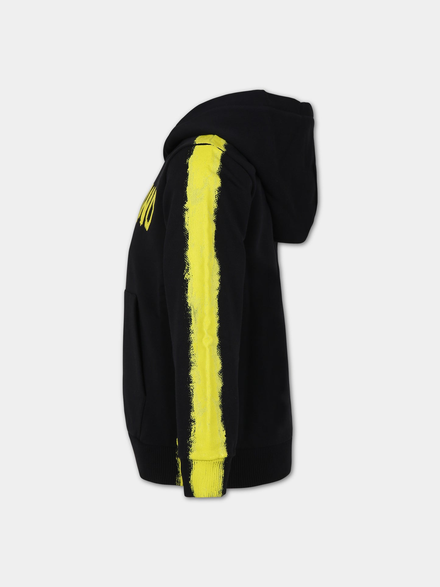 Felpa nera per bambino con logo,Moschino Kids,HUF079 LCA52 60100