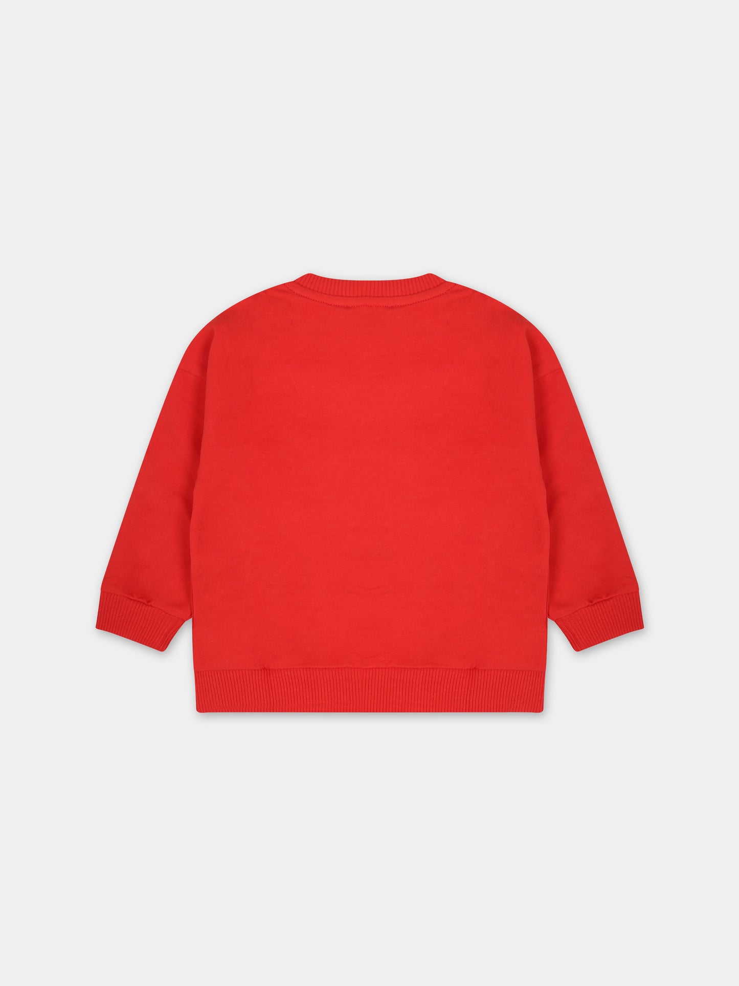 Felpa rossa per neonato con Teddy Bear,Moschino Kids,MSF03Q LDA27 50109