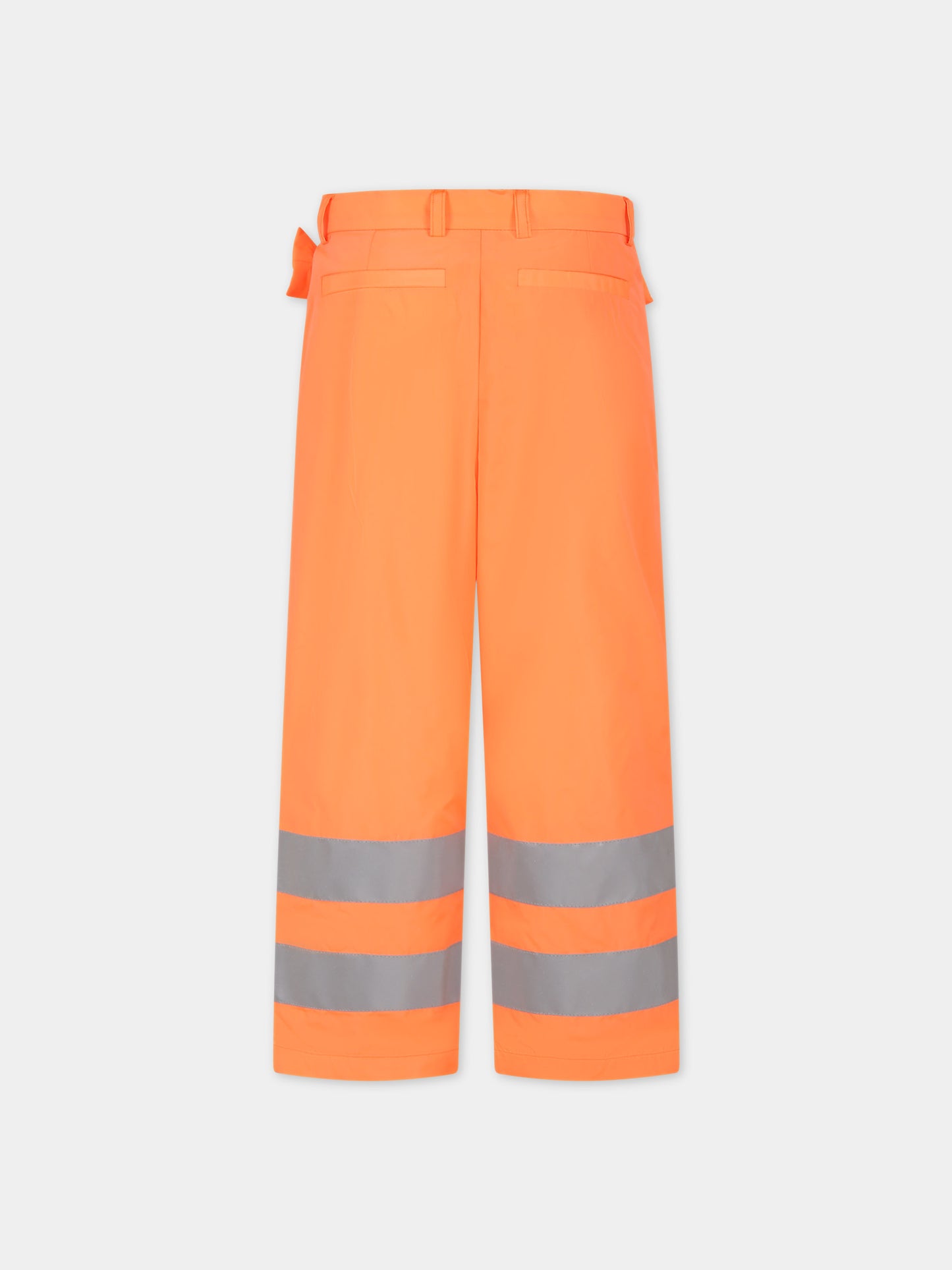 Pantaloni arancioni per bambina con fiocchi,Caroline Bosmans,SS24 2004 64 2507