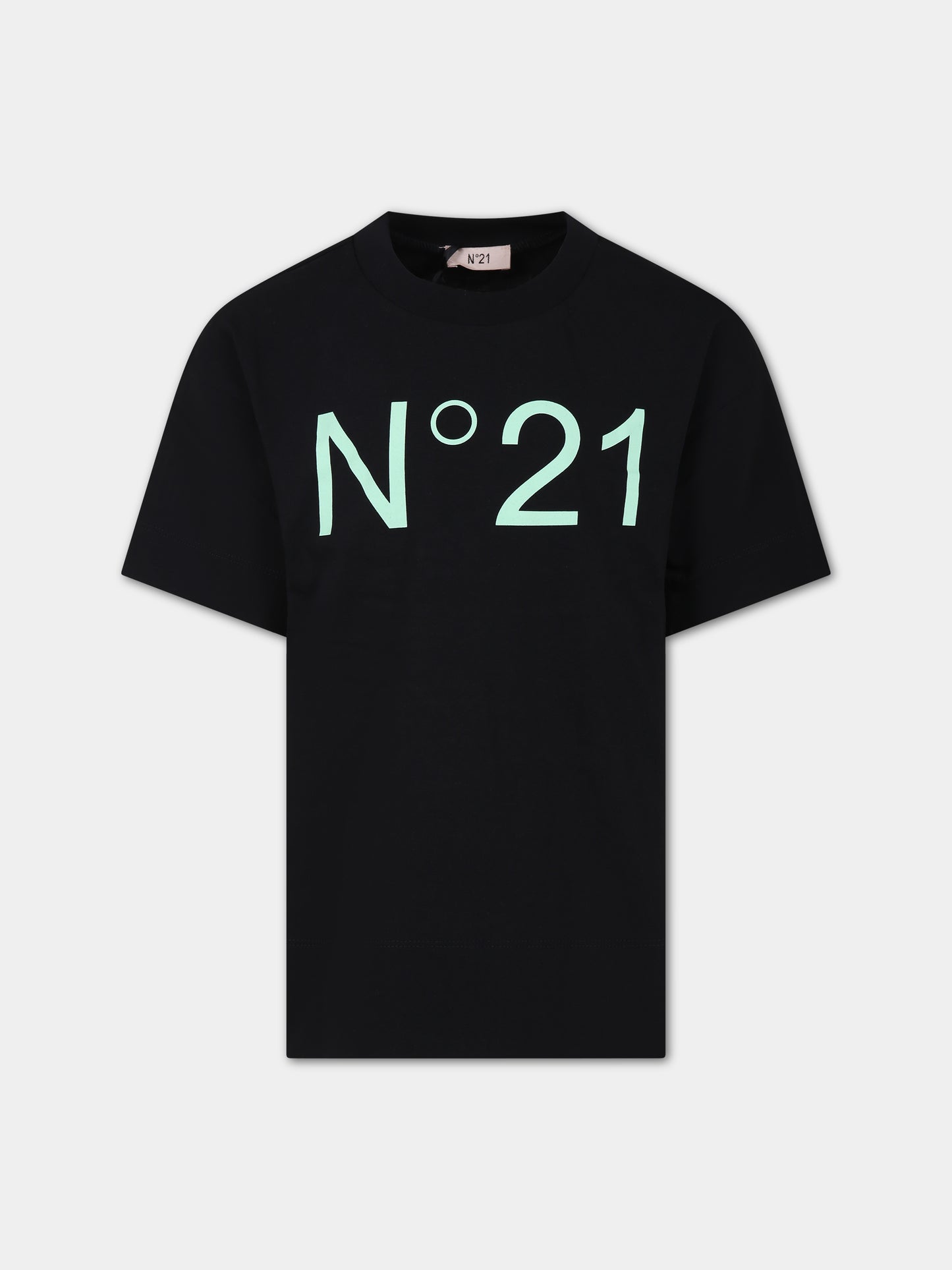 T-shirt nera per bambina,N°21 Kids,N21617 N0153 0N900