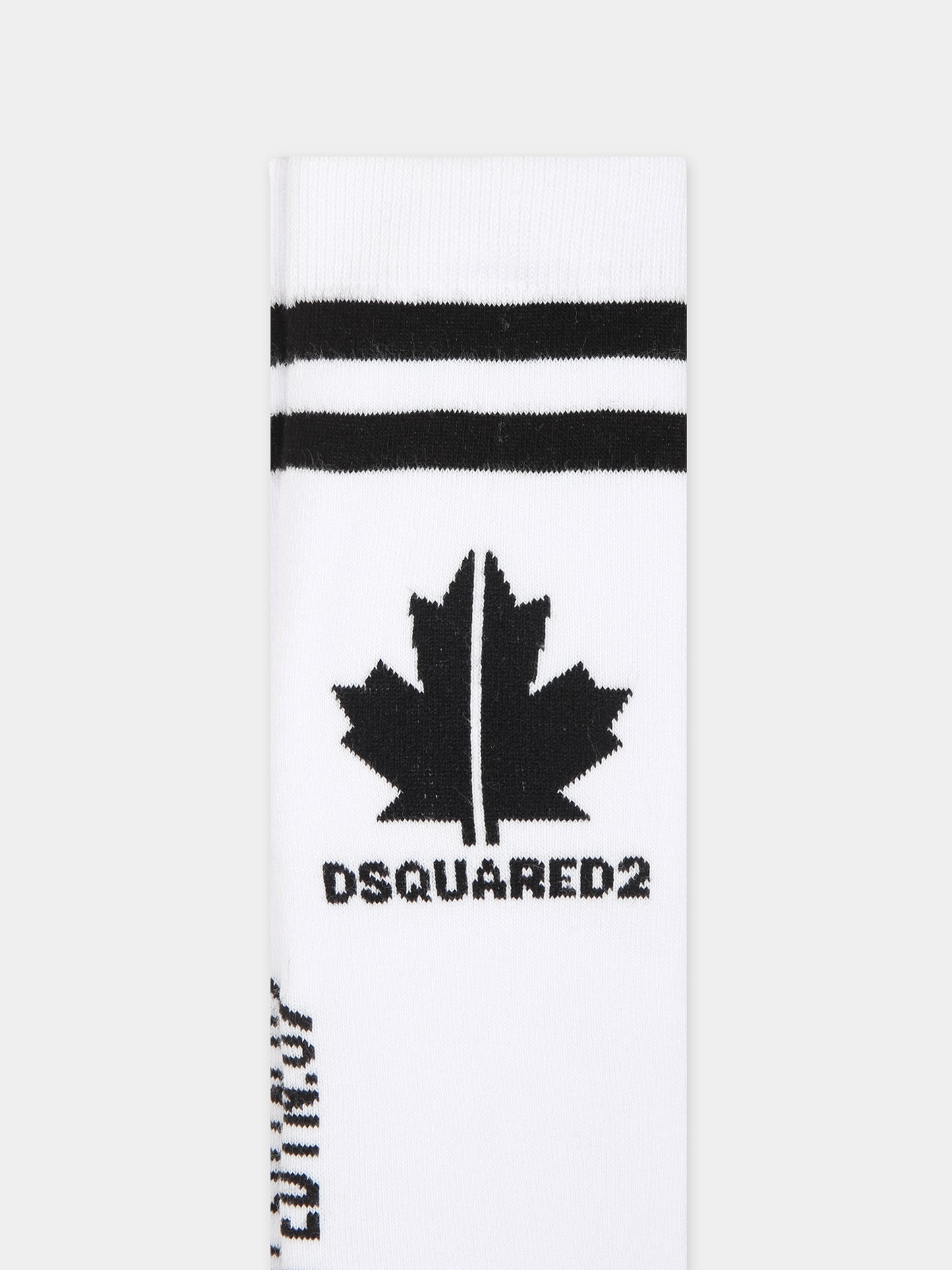 Calze bianche per bambino con logo,Dsquared2,DQ1454 D00WI DQ900