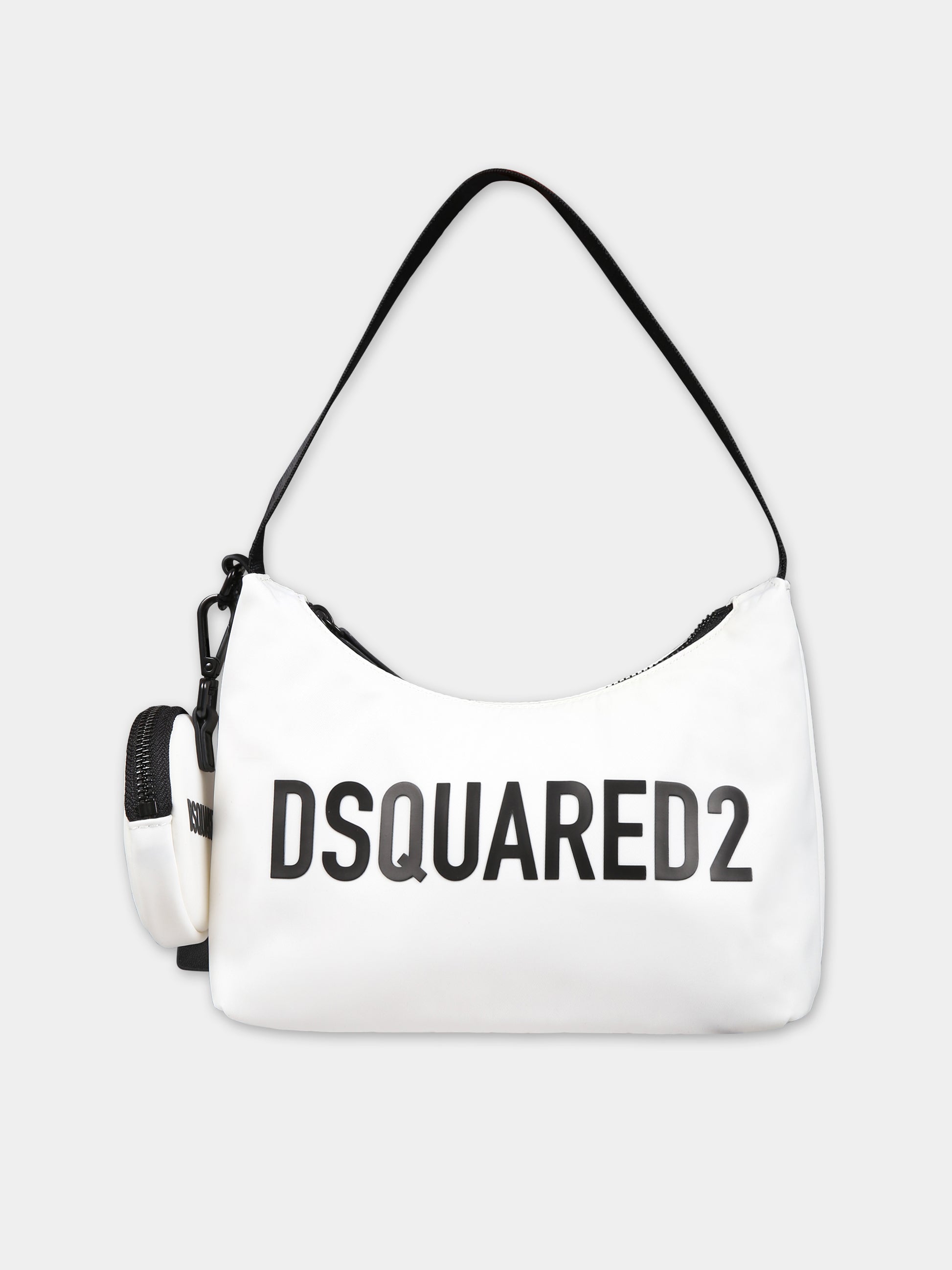 Borsa bianca con logo per bambina,Dsquared2,DQ1637 D0A3M DQ100