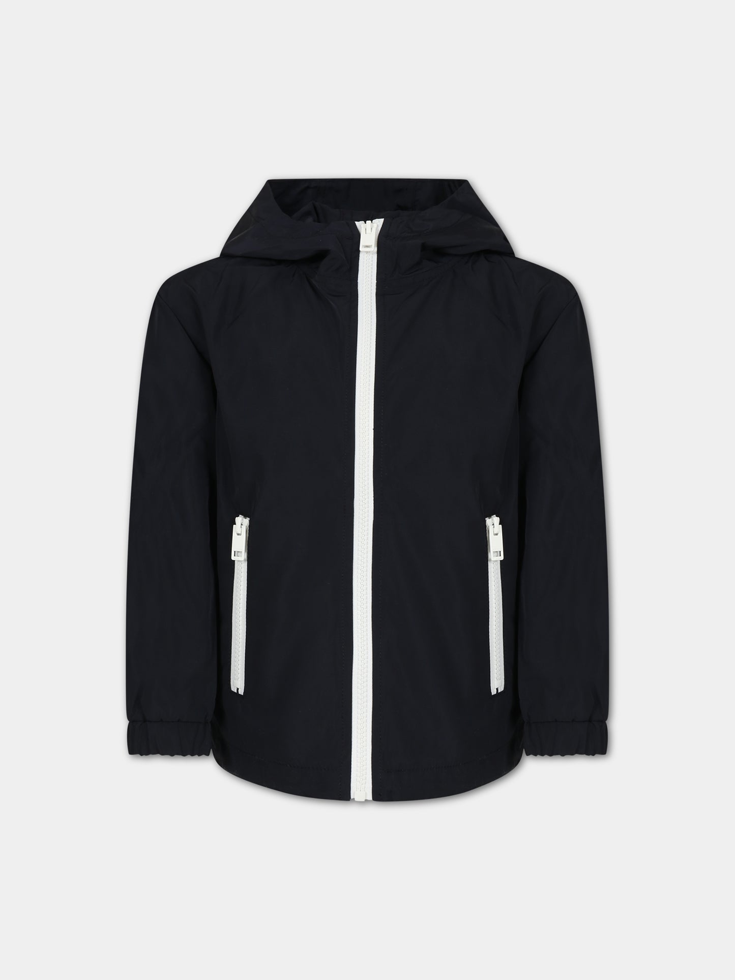 Giacca a vento nera per bambini con logo,Diesel,J01088 KXBBN K900