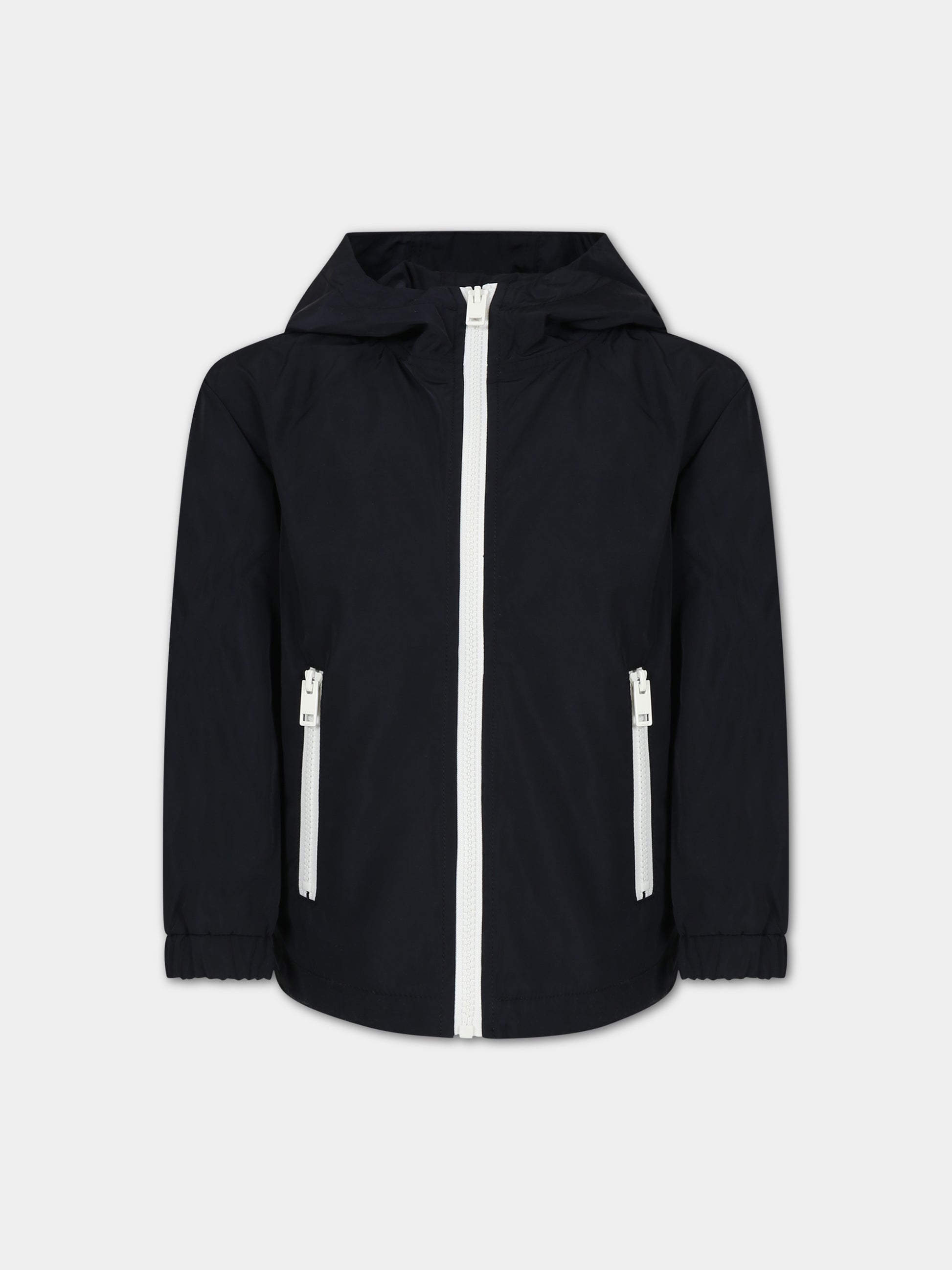 Giacca a vento nera per bambini con logo,Diesel,J01088 KXBBN K900