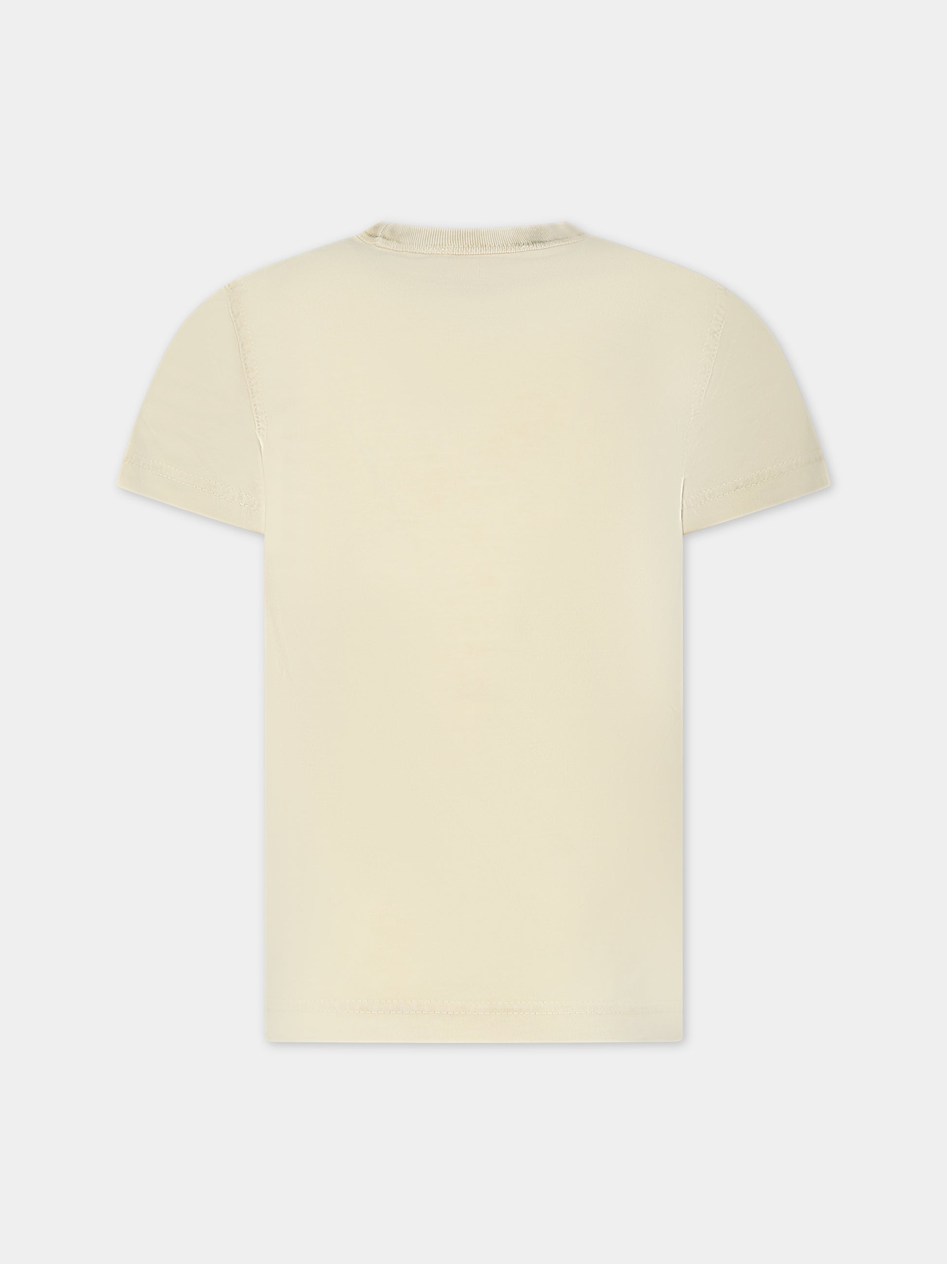 T-shirt gialla  per bambino con logo,Diesel,J01130 0KFAV K243