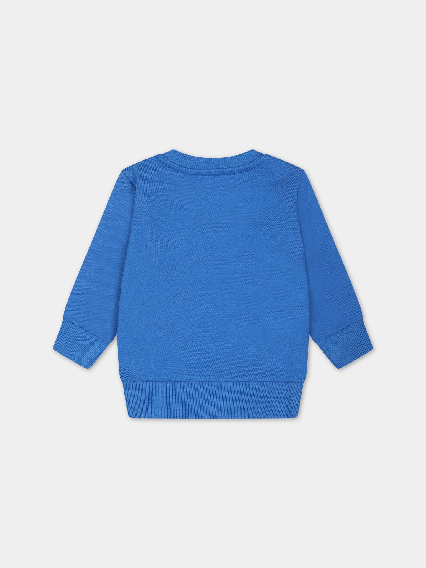 Felpa blu per neonati con stampa logo,Diesel,K00340 0IAJH K80H
