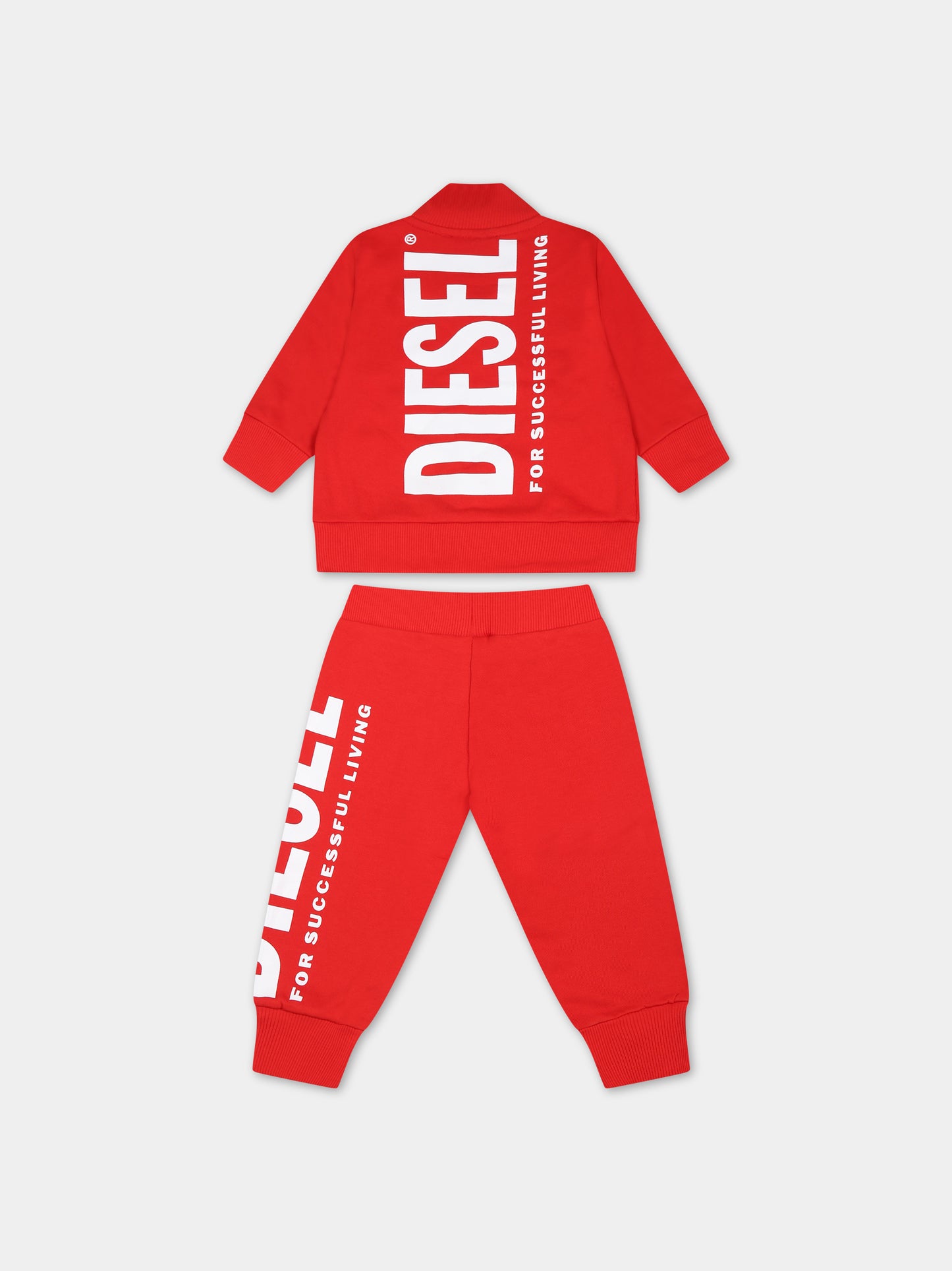 Completo rosso per neonato con logo,Diesel,K00357 0IAJH K438