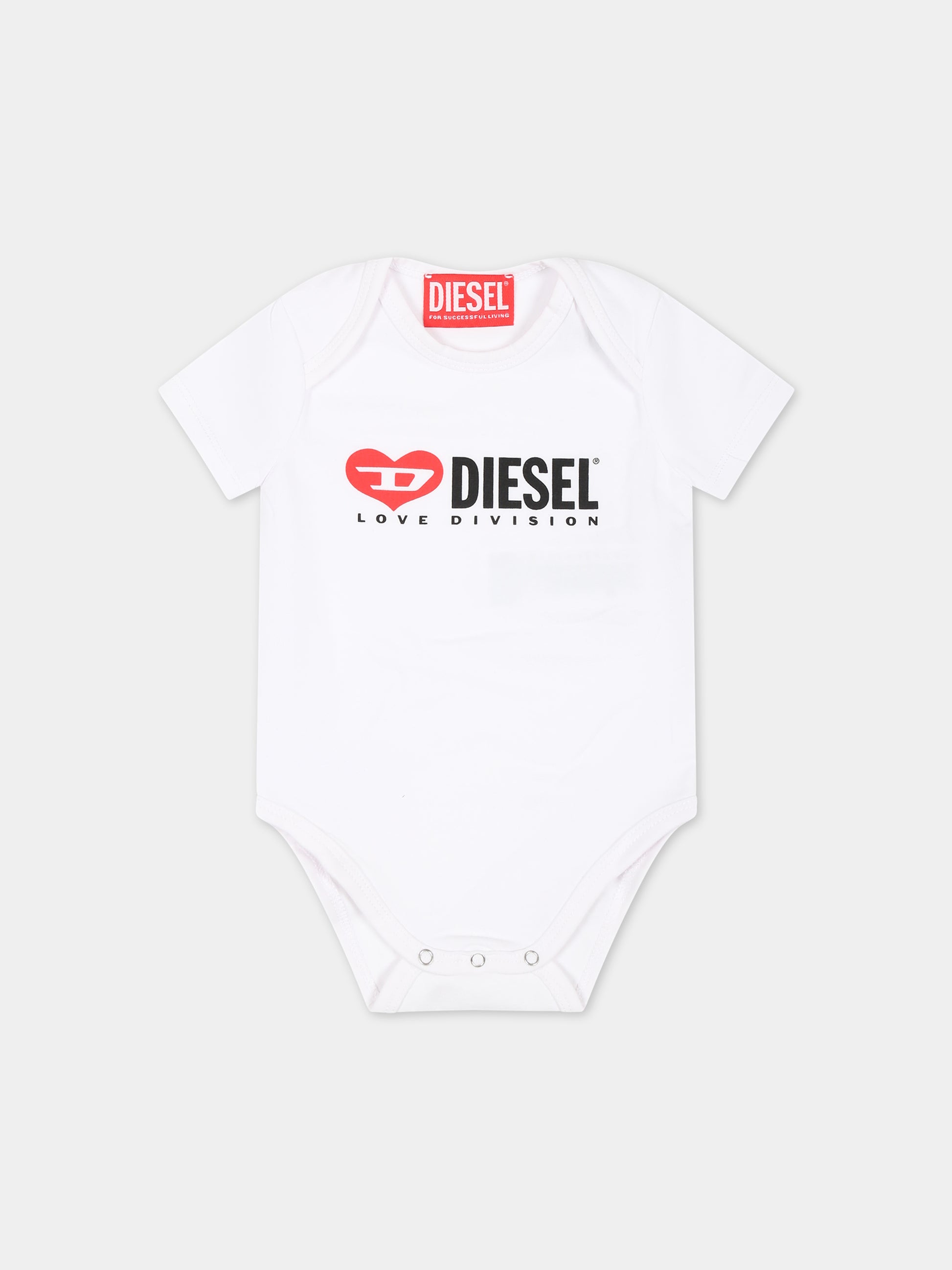 Body bianco per neonati,Diesel,N00049 KYAVU K100