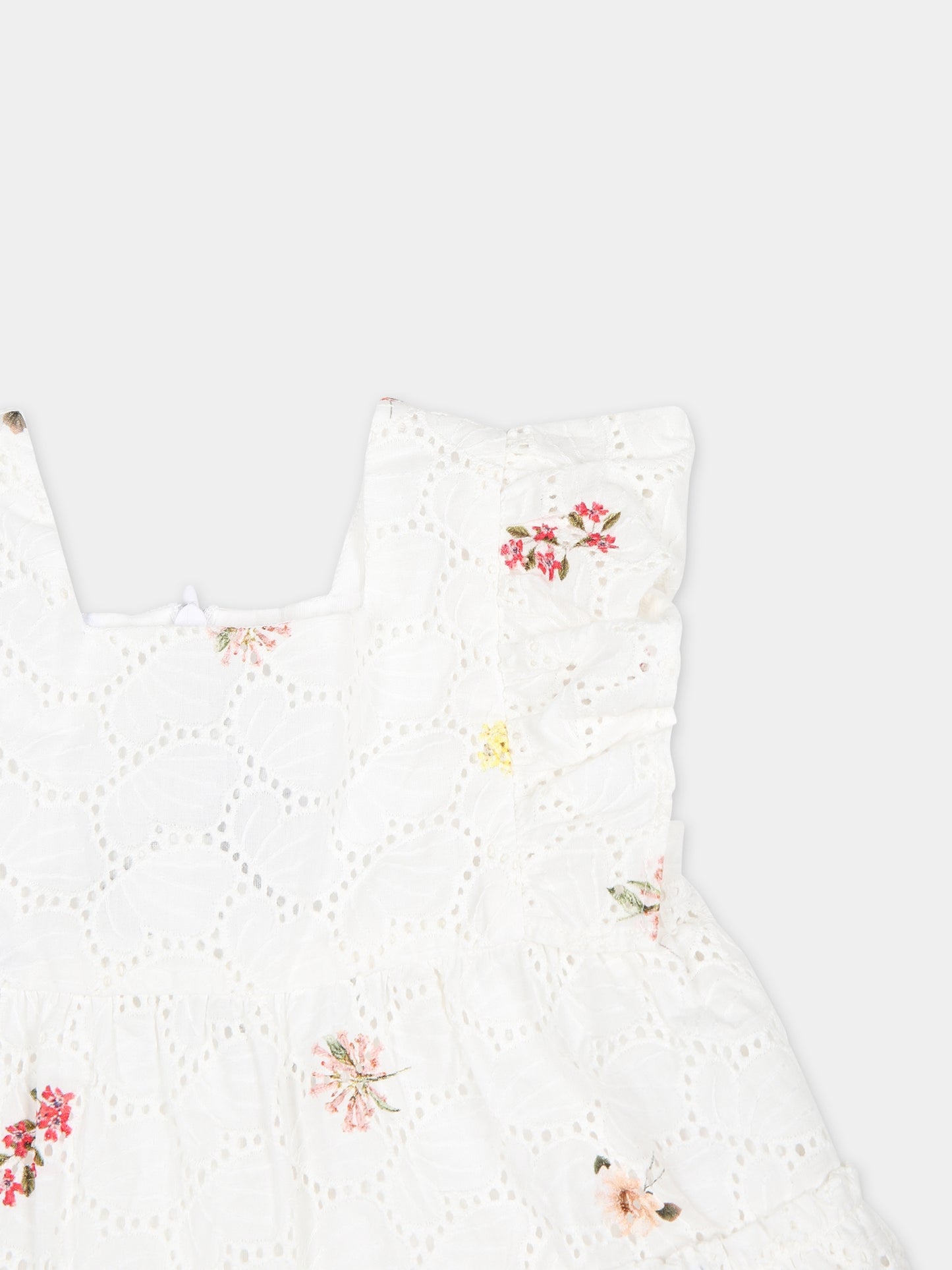 Vestito casual bianco per neonata,Tartine Et Chocolat,TY30061 01