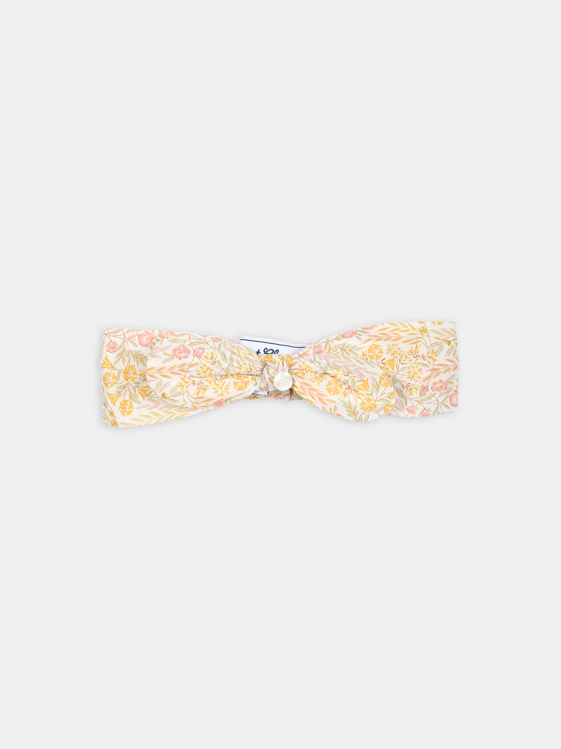 Fascia avorio per neonata con tessuto Liberty,Tartine Et Chocolat,TY90001 32