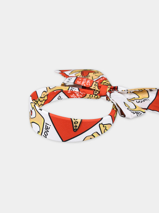 Cerchietto rosso per bambina con stampa pop,Alessandro Enriquez X Barcellino,112209