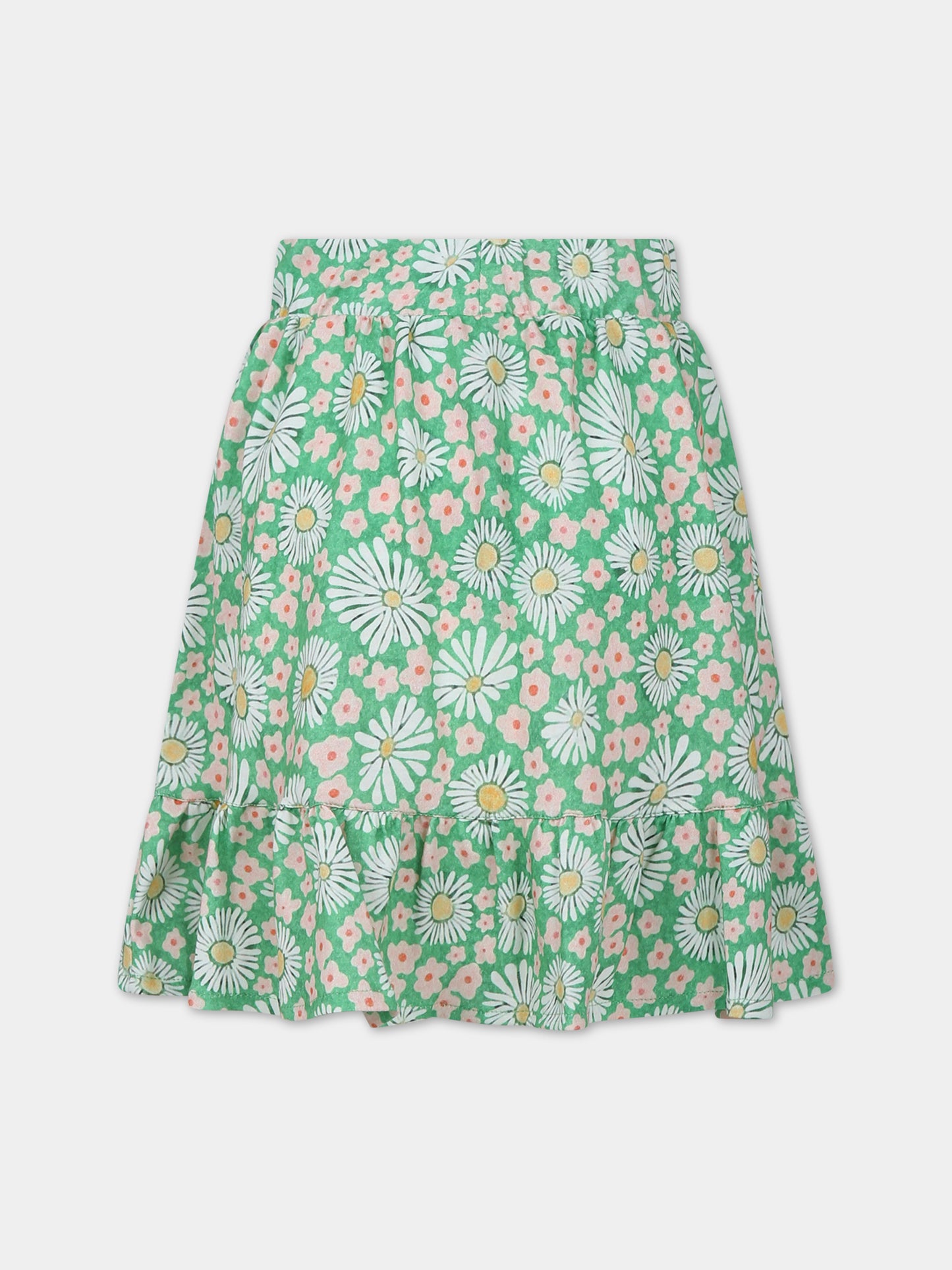 Gonna verde per bambina a fantasia,Romy June,0010 01 2001 901 F23