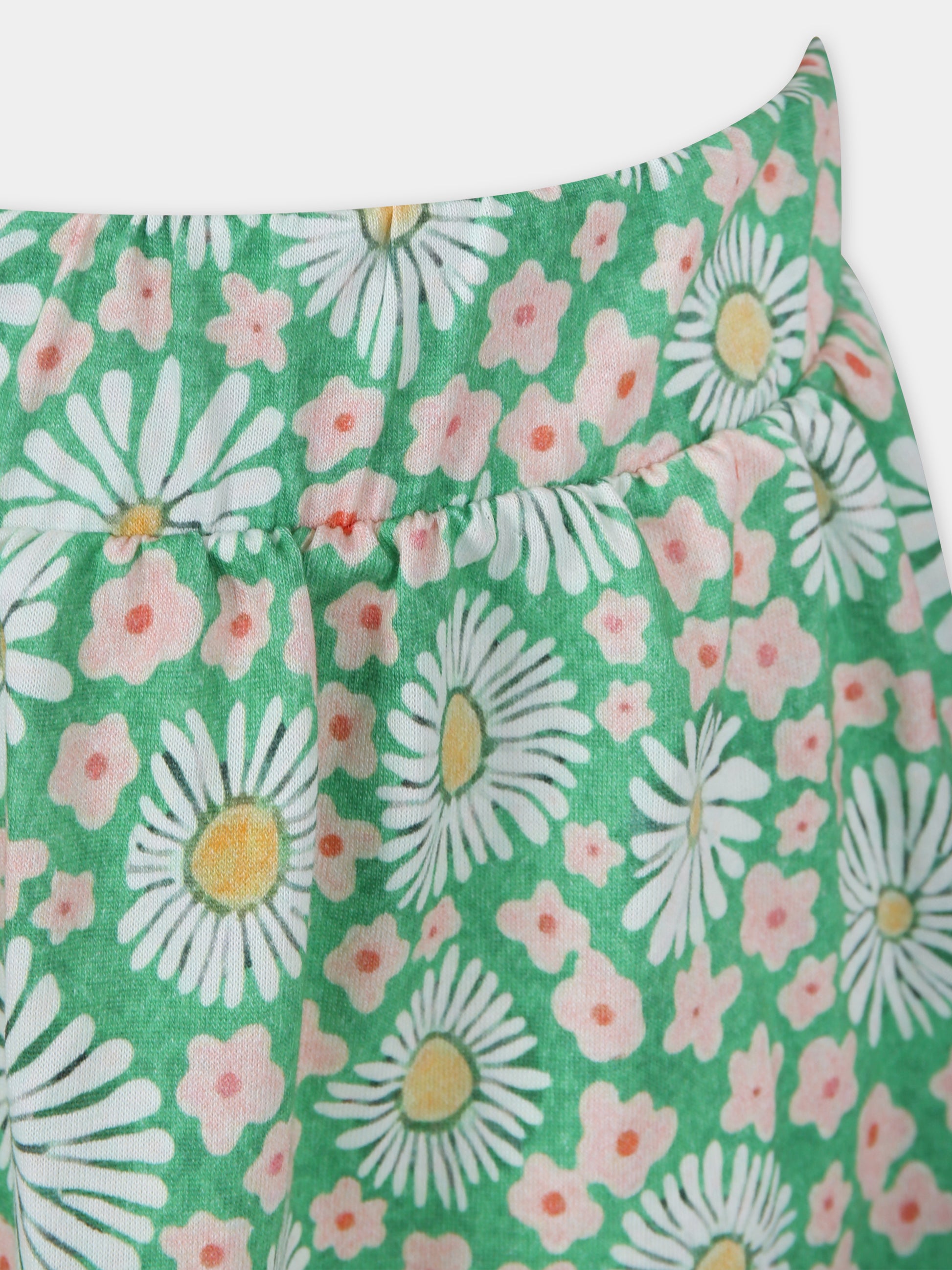 Gonna verde per bambina a fantasia,Romy June,0010 01 2001 901 F23