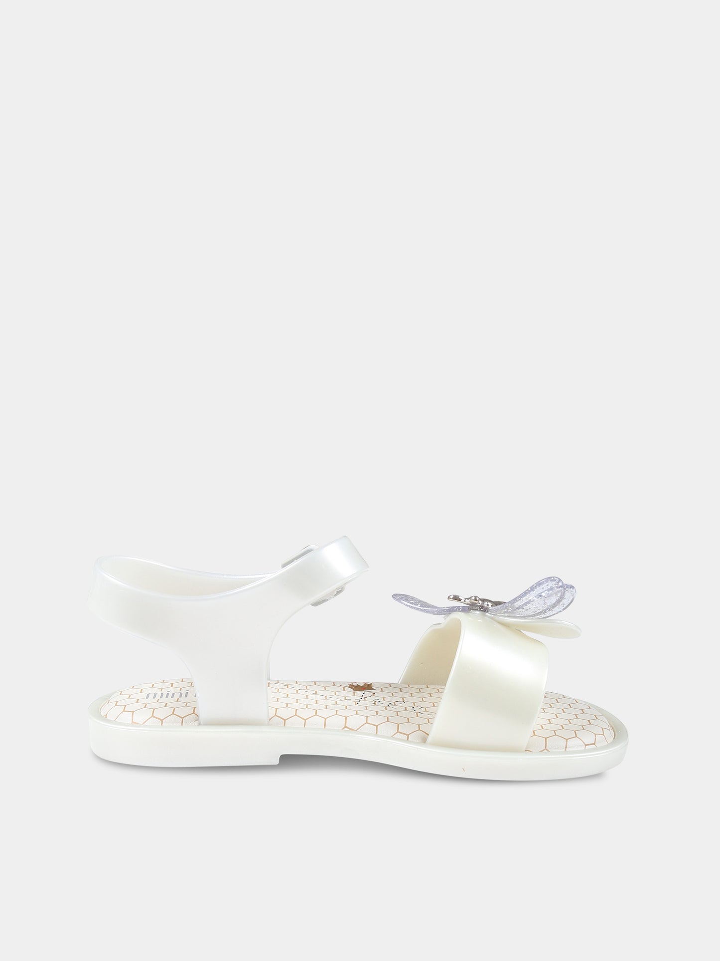 Sandali bianchi per bambina con farfalla,Mini Melissa,33873 AK307 05449