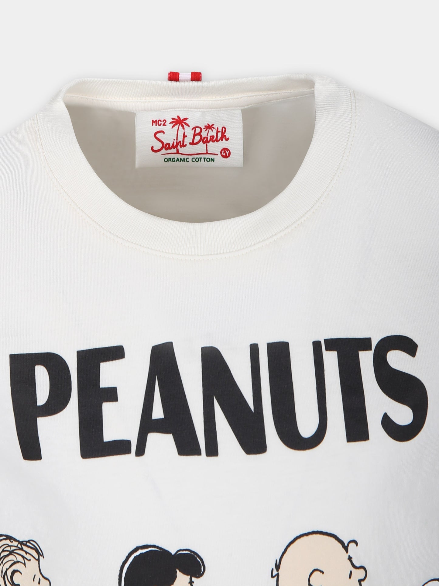 T-shirt avorio per bambini con stampa Peanuts,Mc2 Saint Barth,TSH0001 00211F