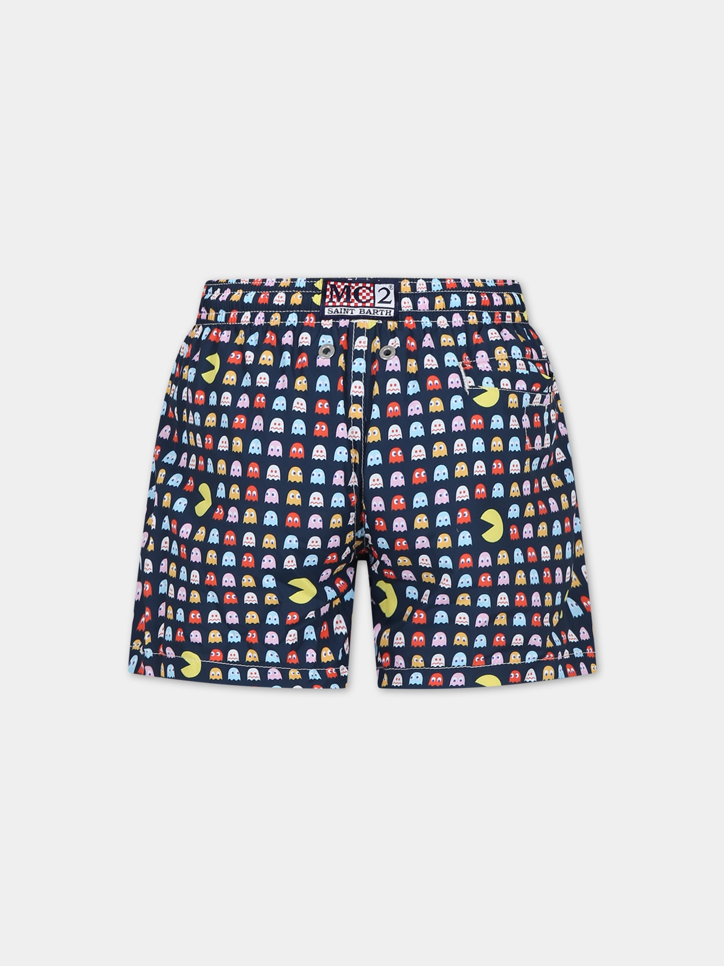 Boxer mare blu per bambino con stampa pac man,Mc2 Saint Barth,JEA0004 02775F