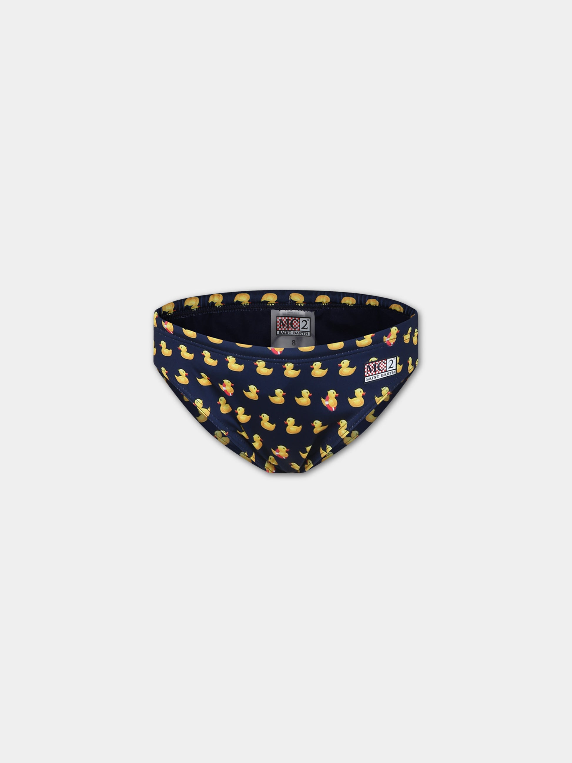 Slip mare blu per bambino con stampa papera,Mc2 Saint Barth,BIL0001 01261F