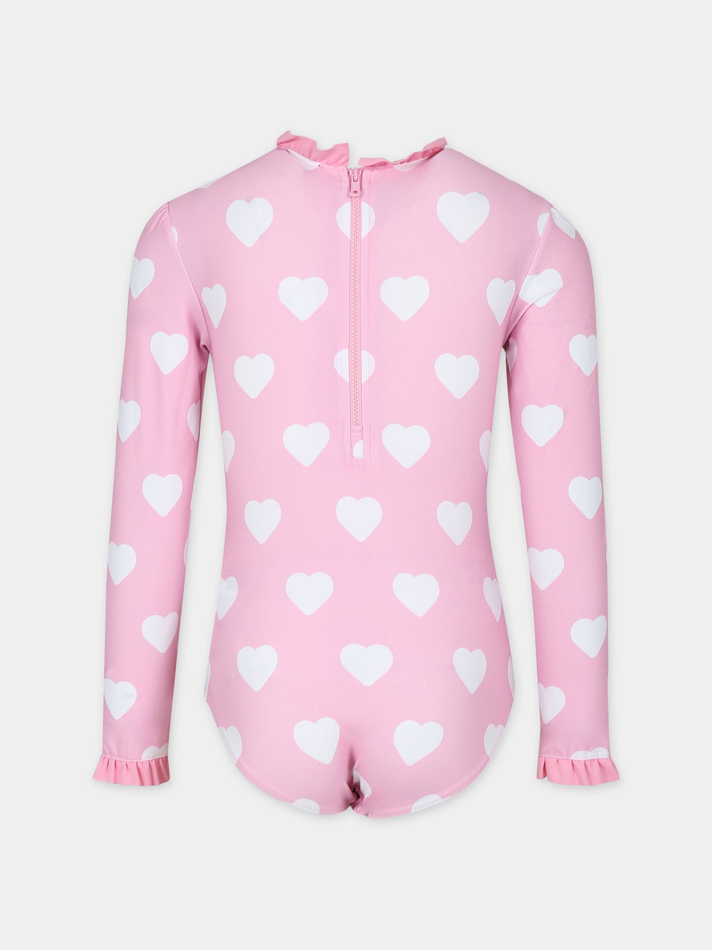 Costume rosa Anti UV per bambina con stampa Snoopy,Mc2 Saint Barth,HILA0001 01653F