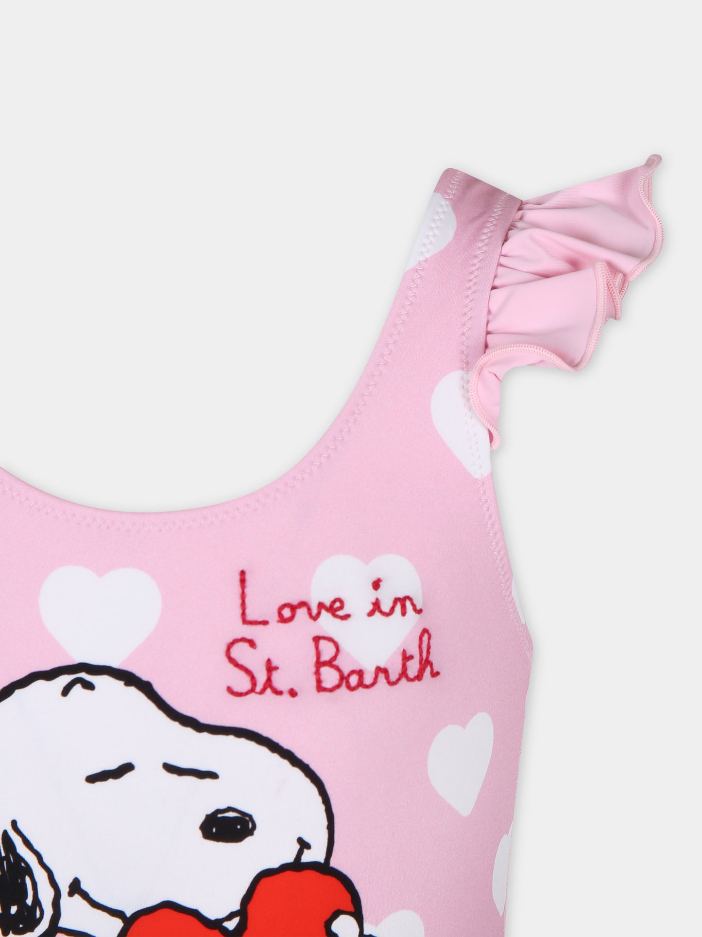 Costume intero rosa per bambina con Snoopy,Mc2 Saint Barth,CARO001 01653F
