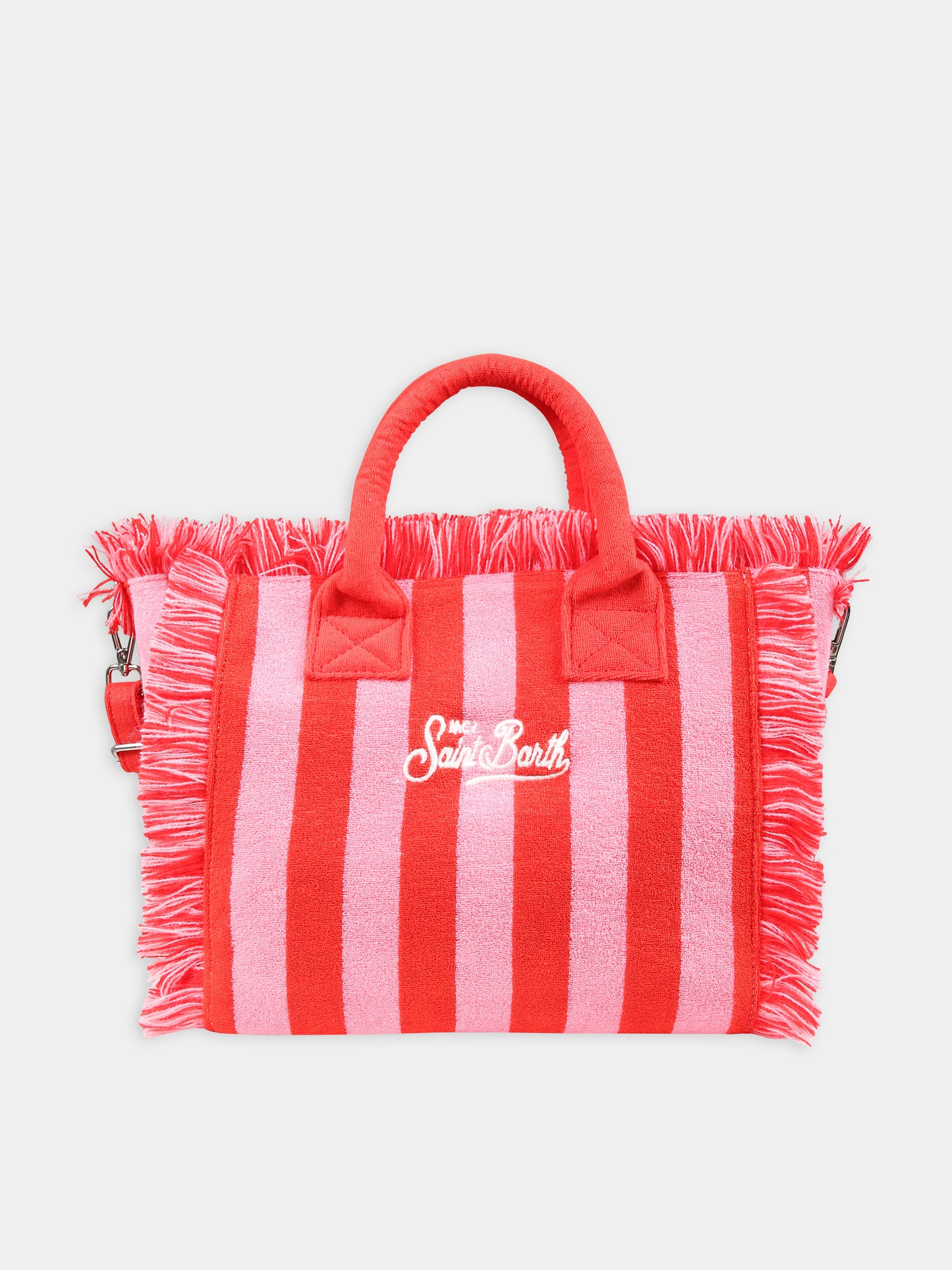 Borsa mare rossa per bambina con logo,Mc2 Saint Barth,COL0005 00206F