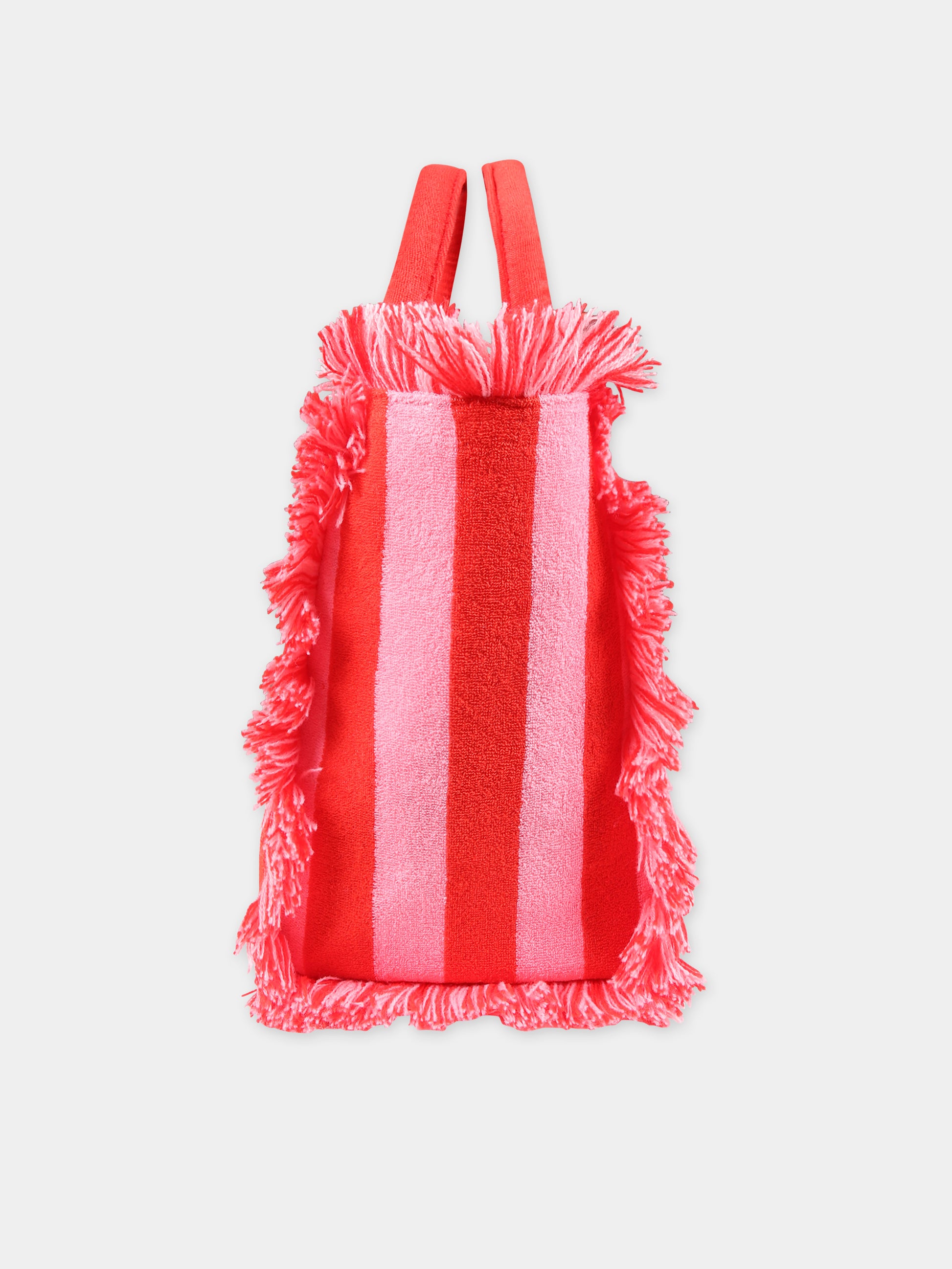 Borsa mare rossa per bambina con logo,Mc2 Saint Barth,COL0005 00206F