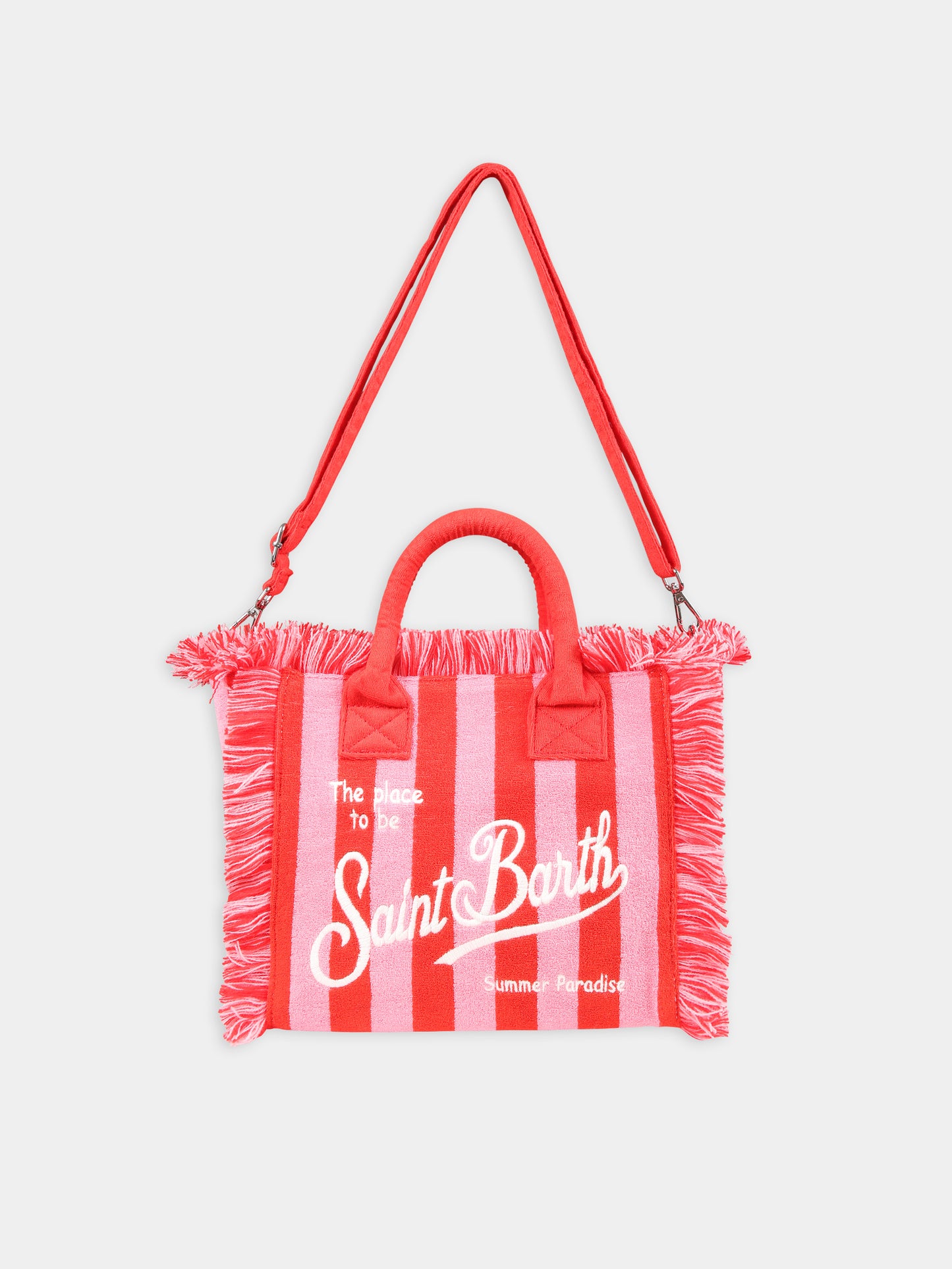 Borsa mare rossa per bambina con logo,Mc2 Saint Barth,COL0005 00206F