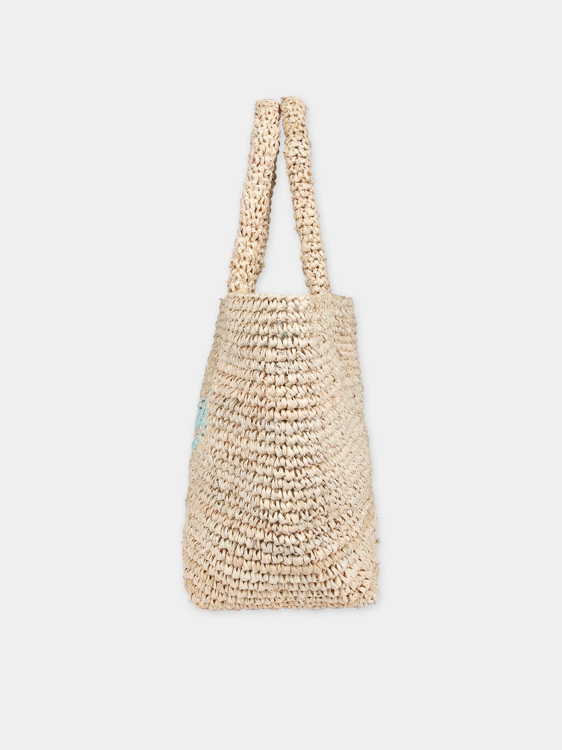 Borsa mare beige per bambina con logo,Mc2 Saint Barth,RAFB002 00249F