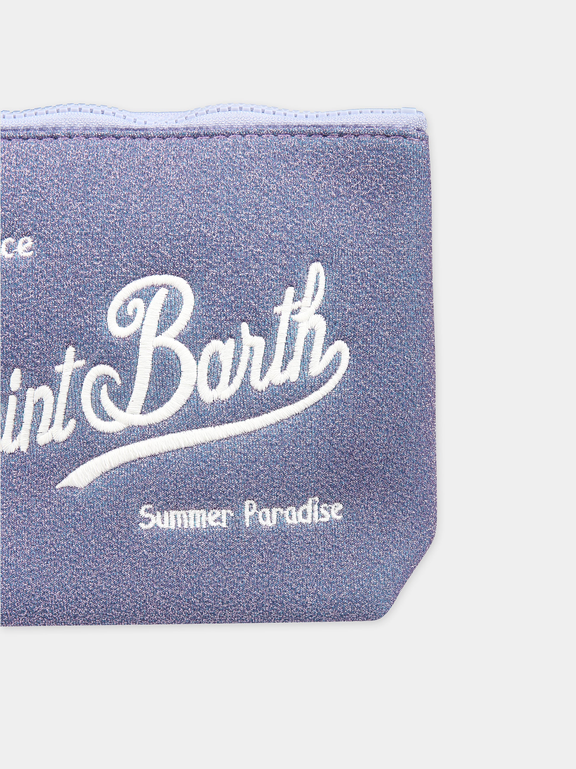 Pochette viola per bambina con logo e lurex,Mc2 Saint Barth,ALIN001 01721F