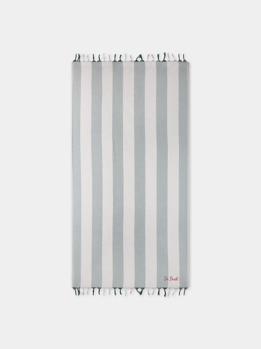 Telo mare verde per bambini con logo,Mc2 Saint Barth,FOUL002 00208F