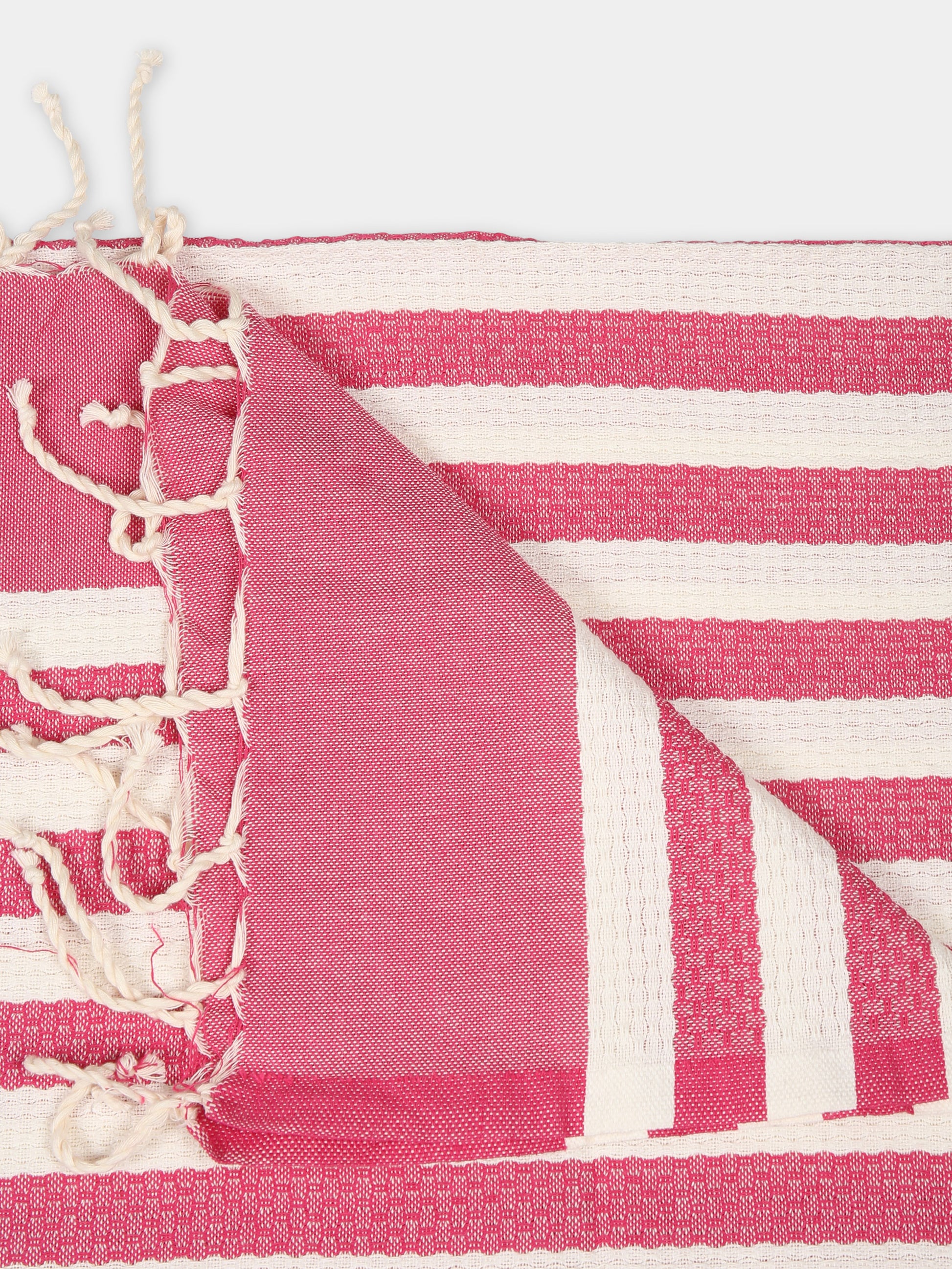 Telo mare fucsia per bambini con logo,Mc2 Saint Barth,FOUT012 02368F